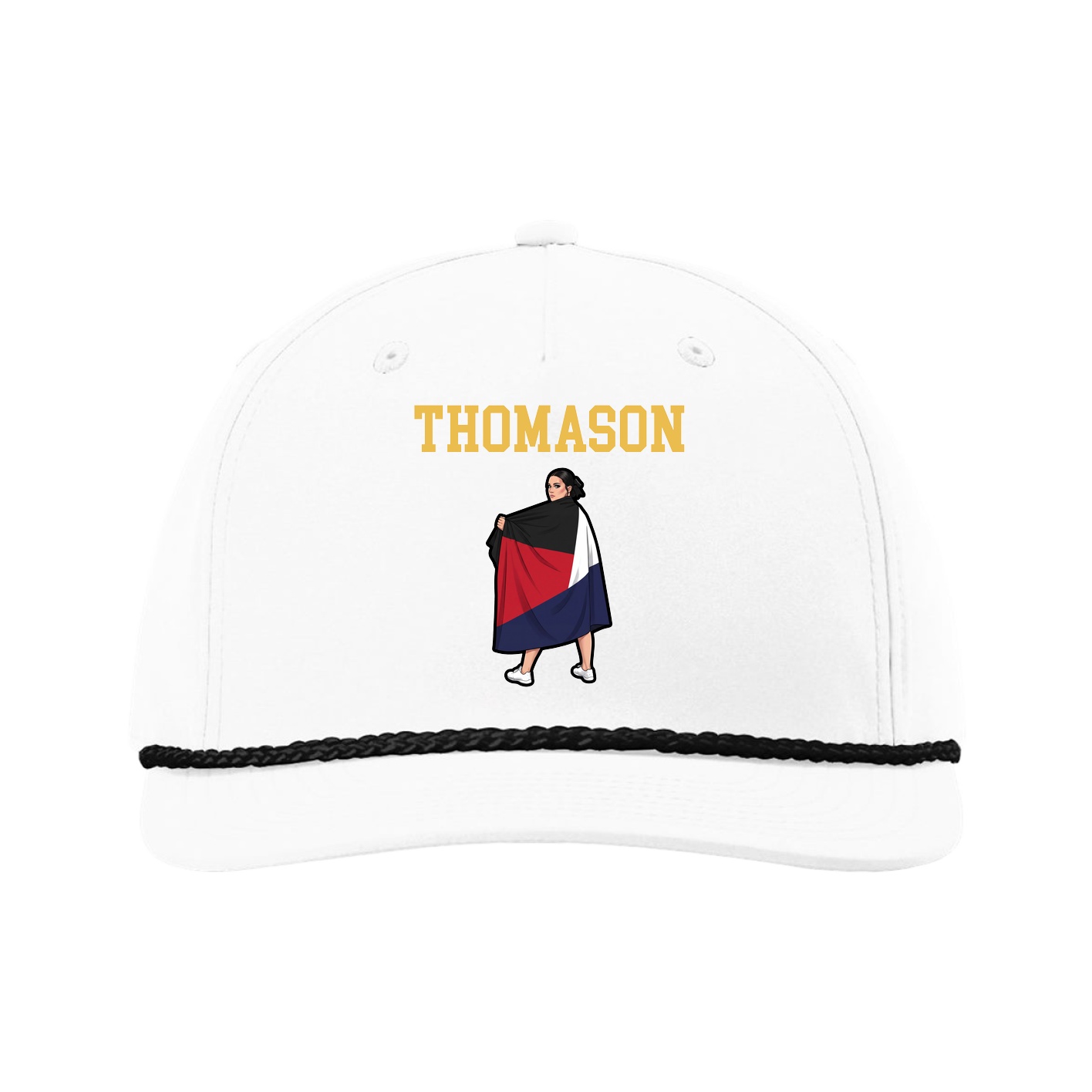 Five-Panel Classic Rope Cap — Shirsey in White