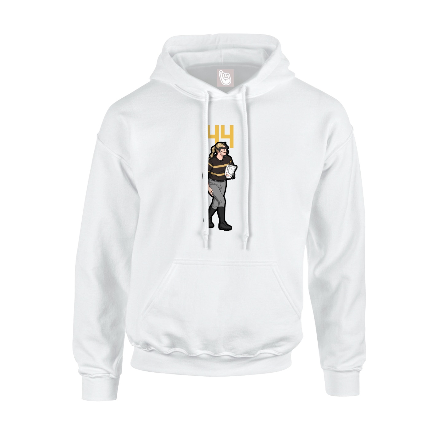 Hoodie — Number Top in White