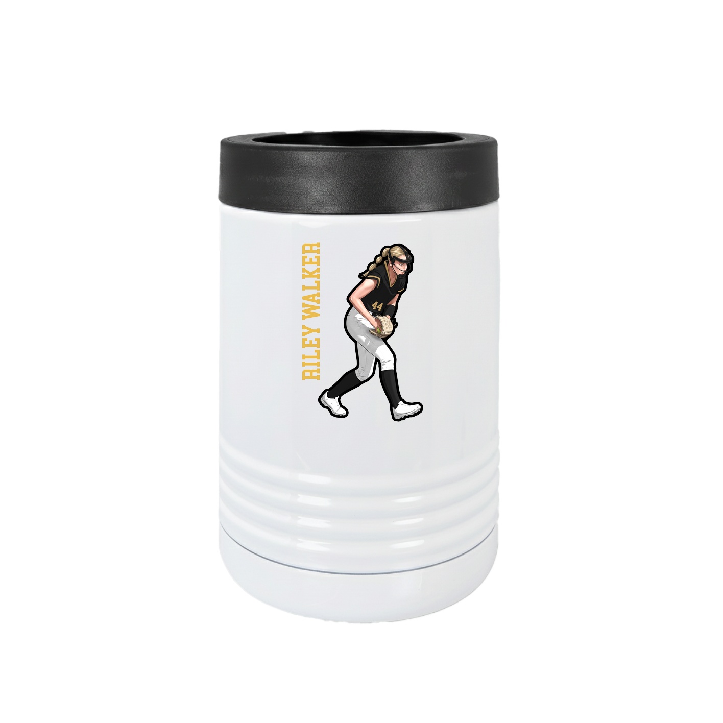 Beverage Holder — Name Vertical in White