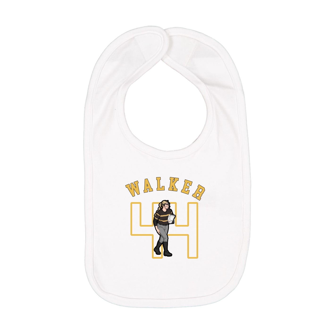 Infant Bib — Shirsey Arch in White