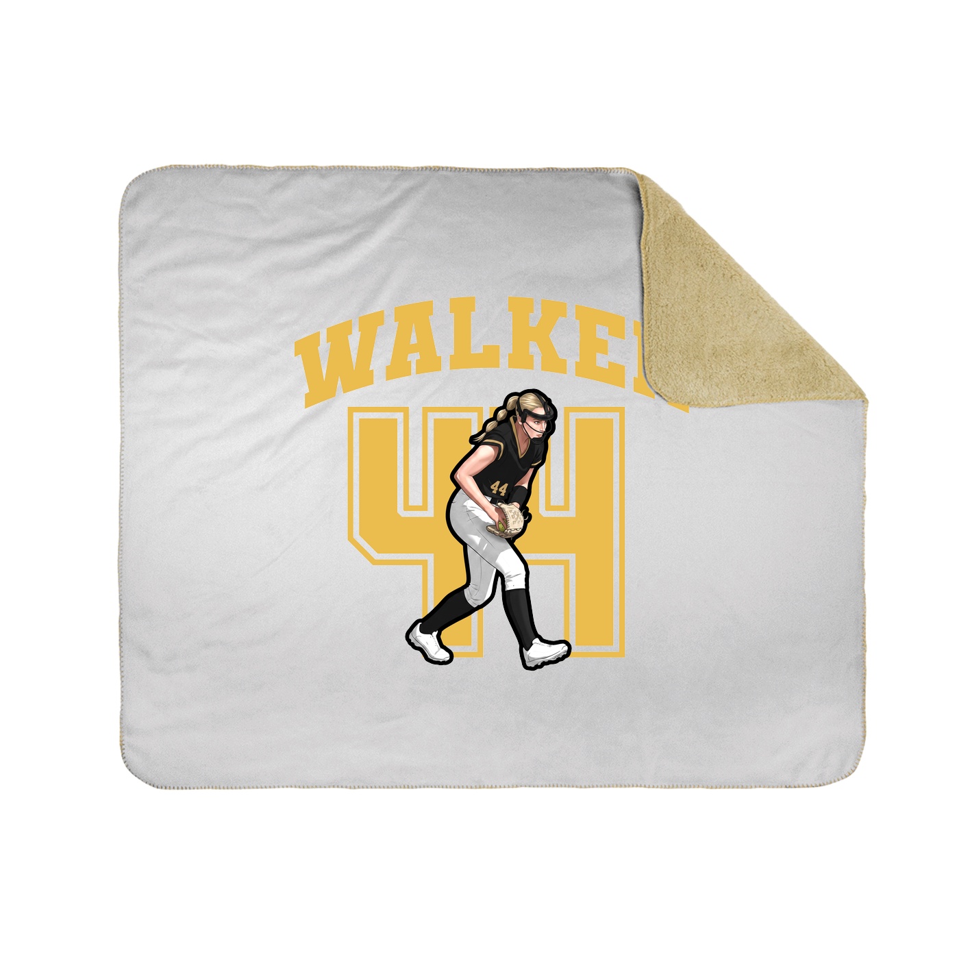 Throw Blanket — Number in White