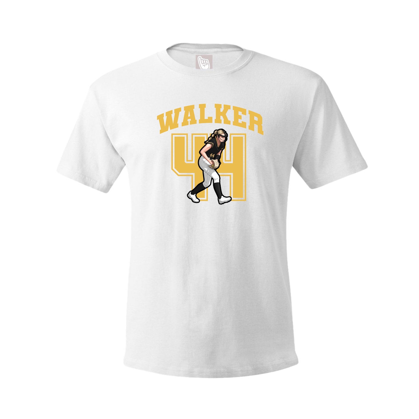 Youth Tee — Number in White