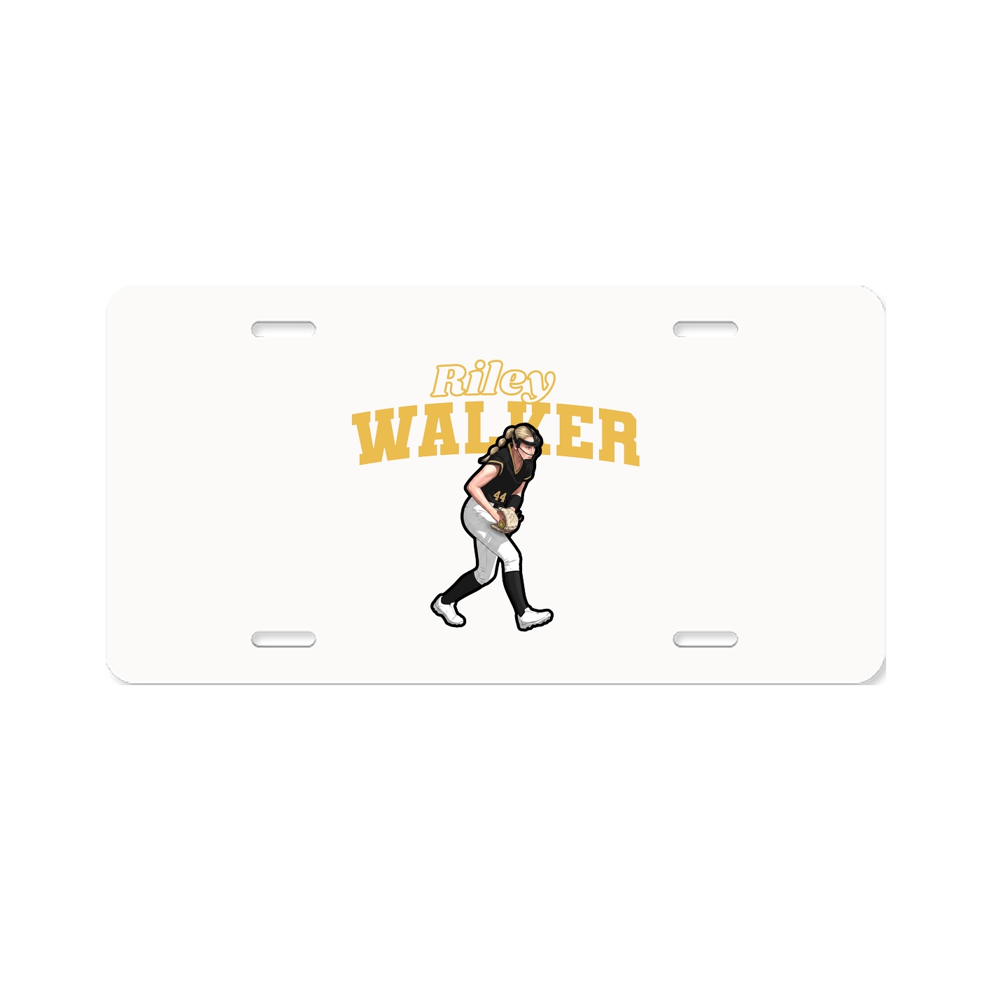 License Plate — Name Arch in Classic