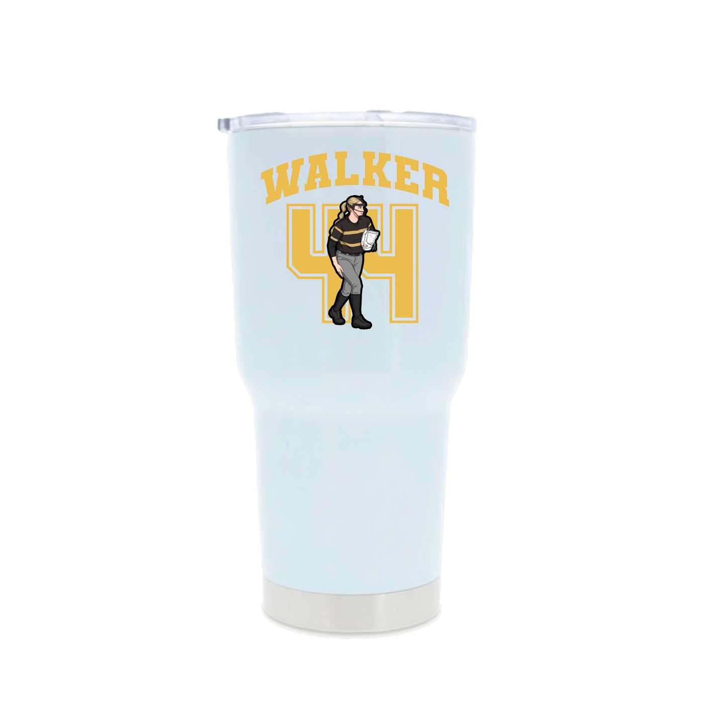30oz Stainless Steel Tumbler — Number in White