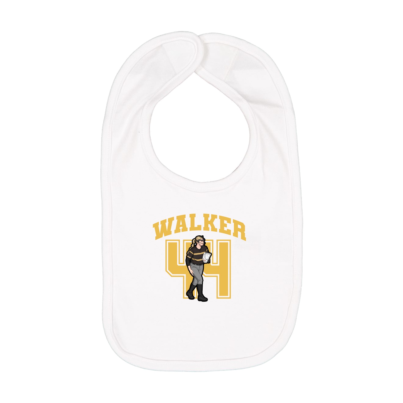 Infant Bib — Number in White