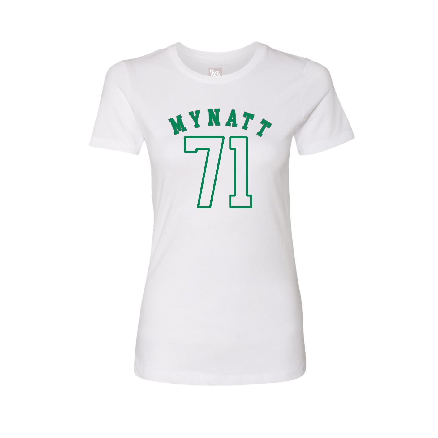Fitted Women's Tee — Shirsey Arch in White