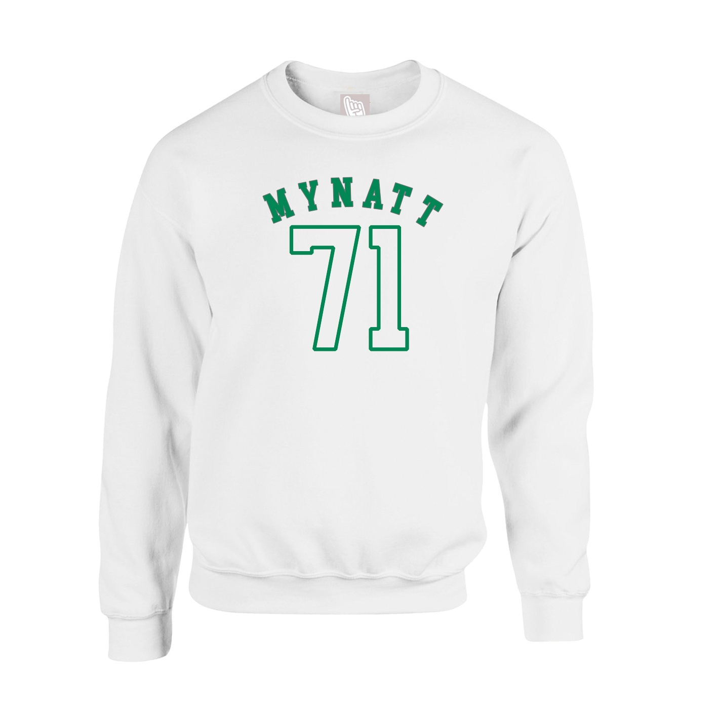 Fleece Crew — Shirsey Arch in White