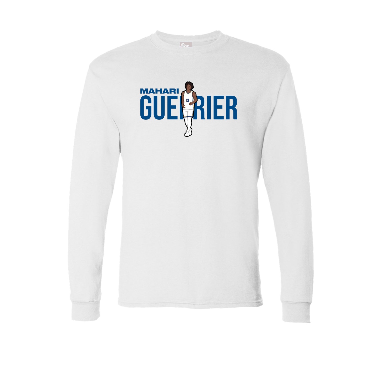 Long Sleeve Tee — Player Name in White
