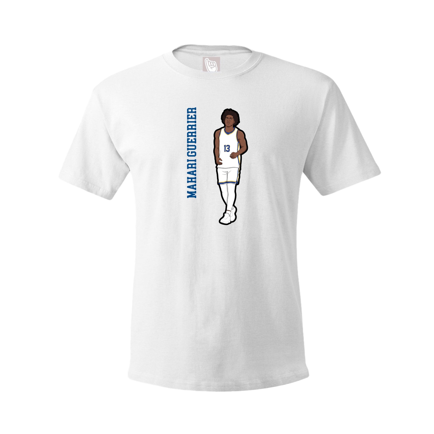 Tee — Name Vertical in White