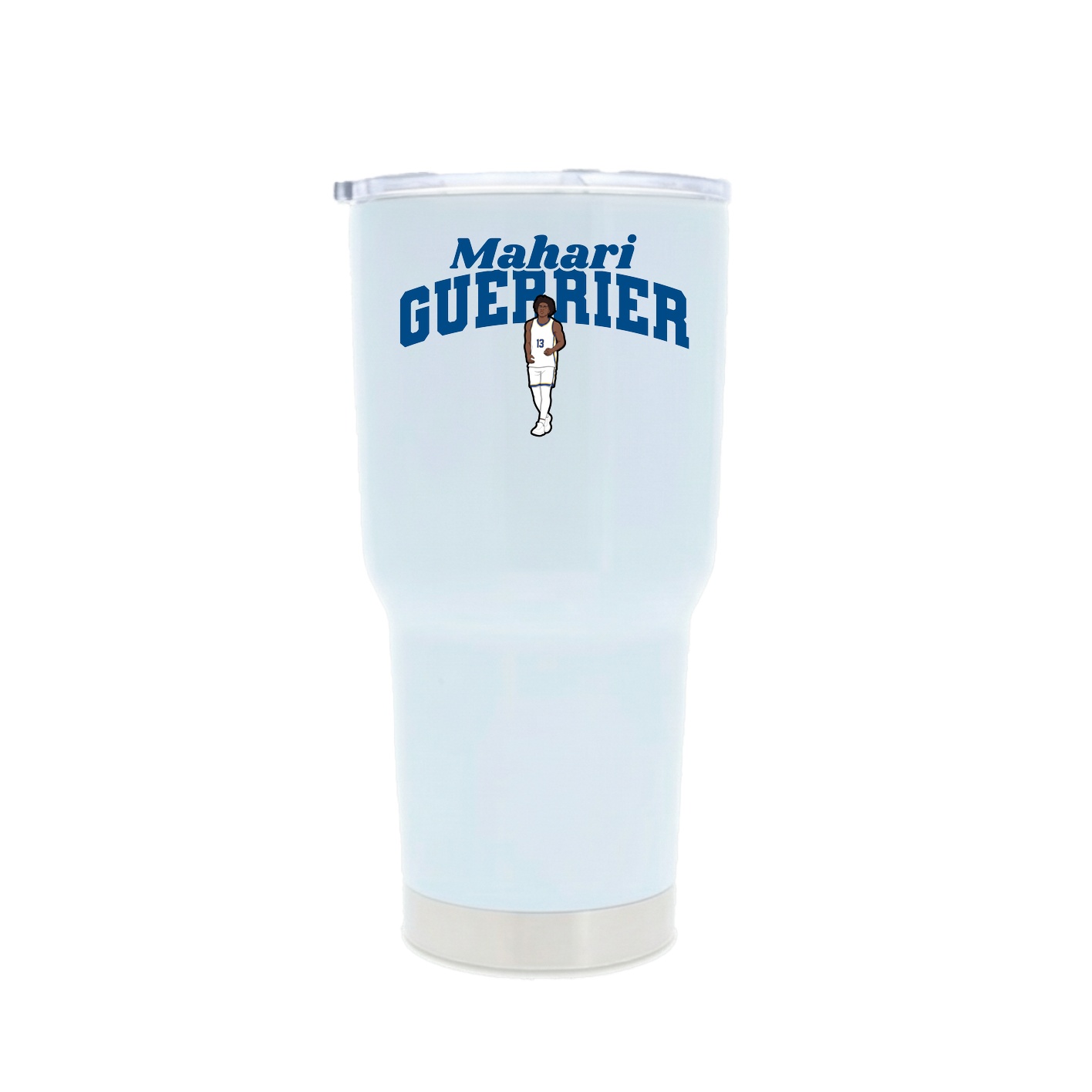 30oz Stainless Steel Tumbler — Signature Arch in White