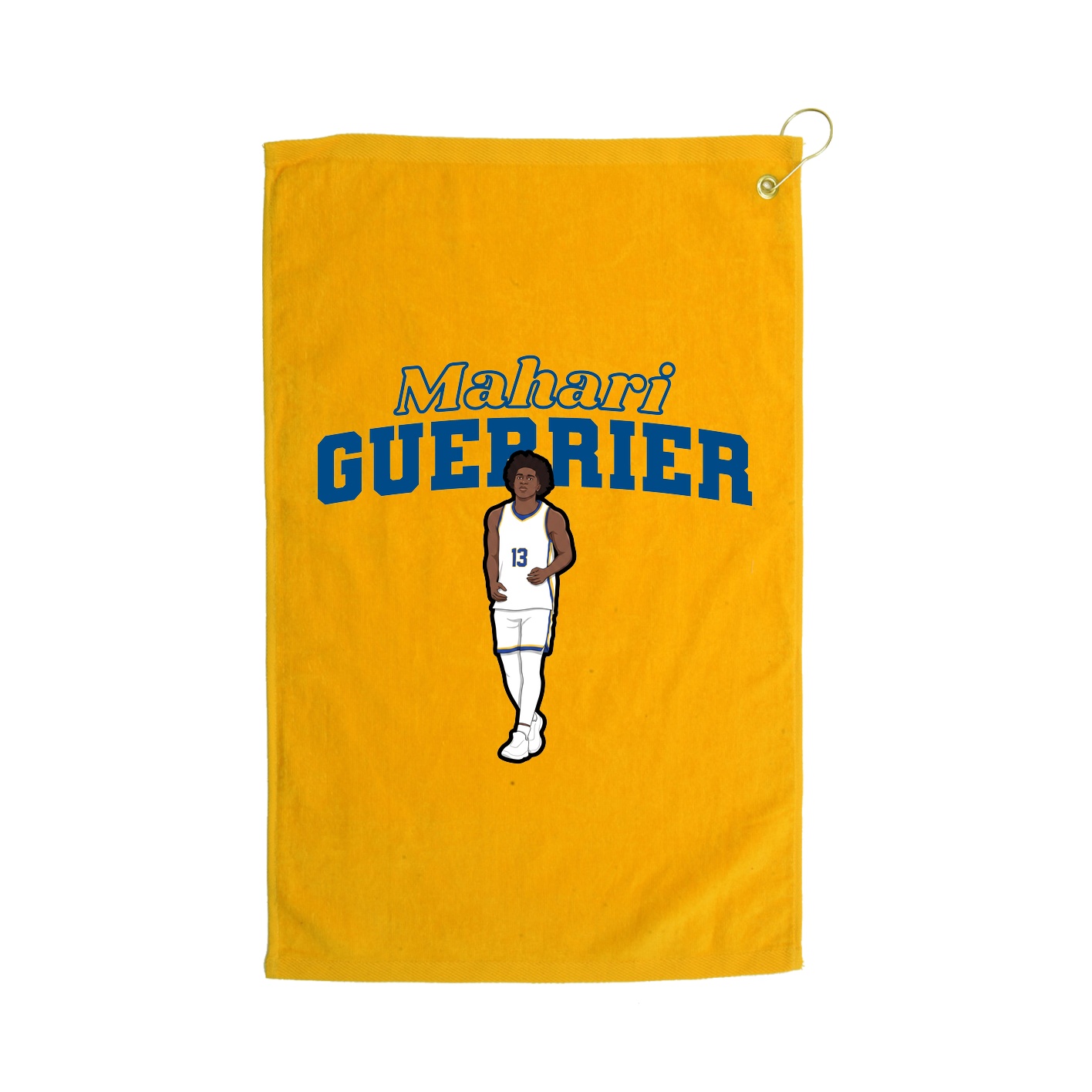 Golf Towel — Name Arch in Gold
