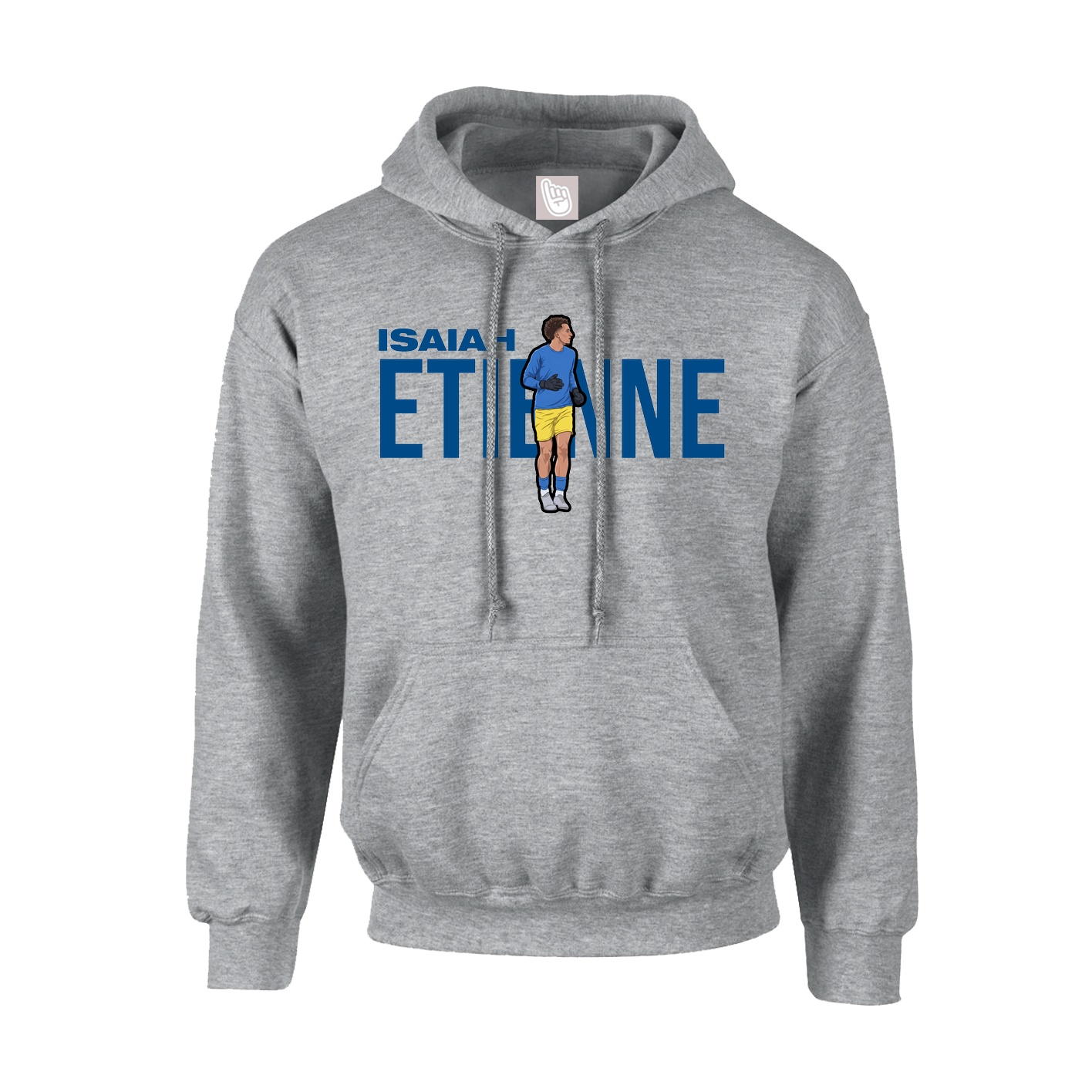 Hoodie — Player Name in Grey