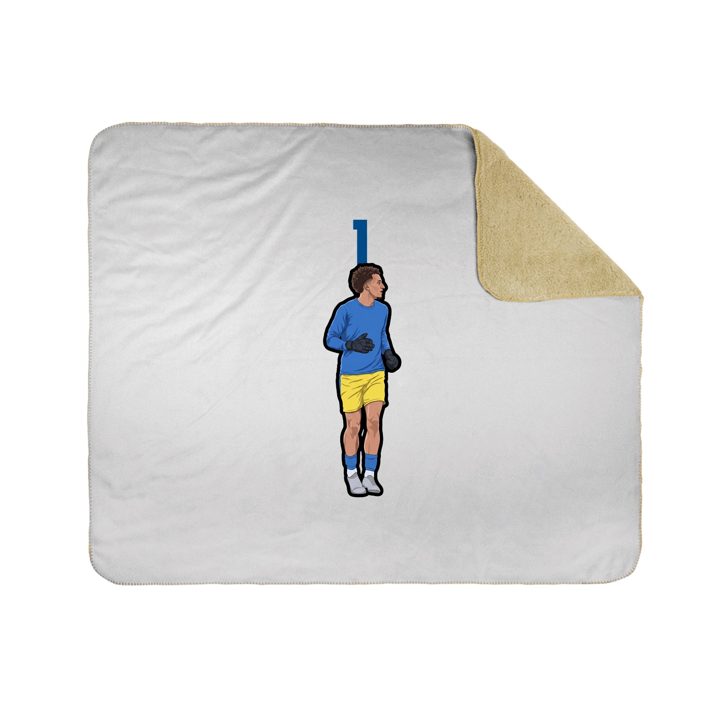 Throw Blanket — Number Top in White