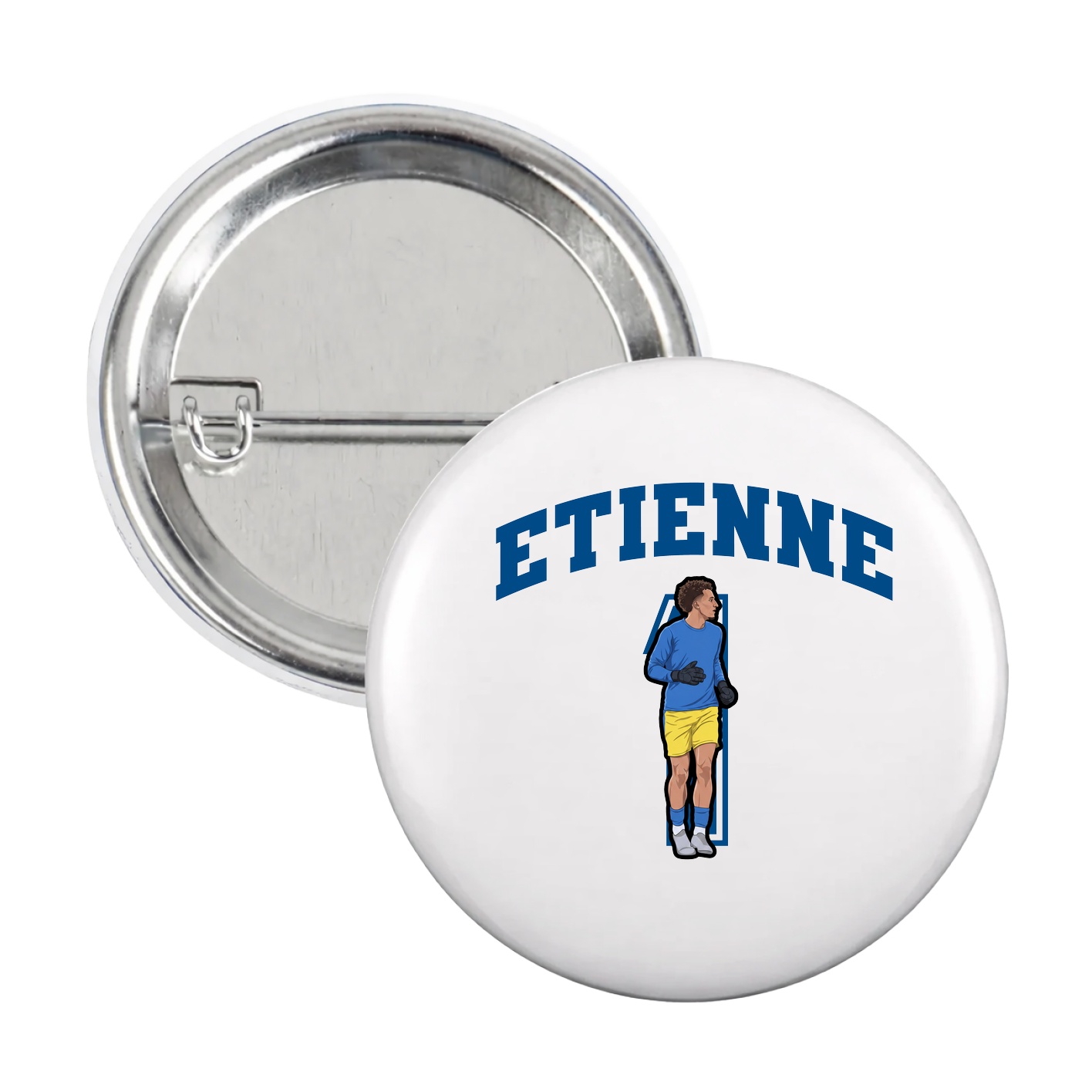 Game Day Button — Number in White