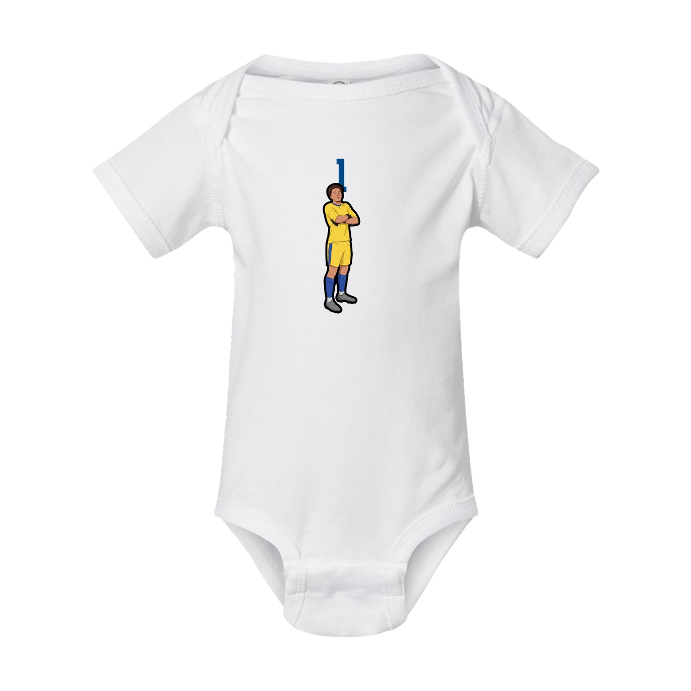 Baby Onesie — Number Top in White