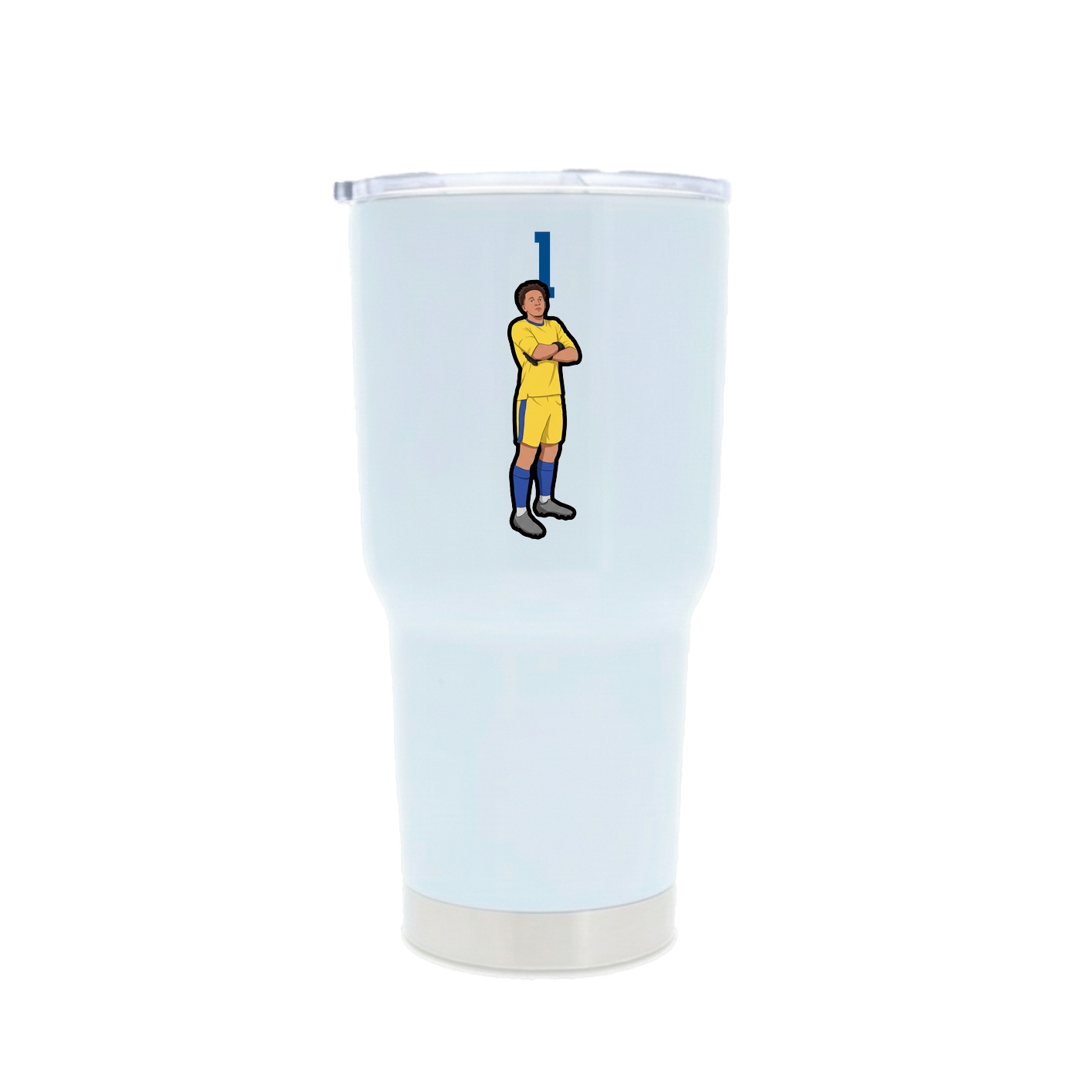 30oz Stainless Steel Tumbler — Number Top in White