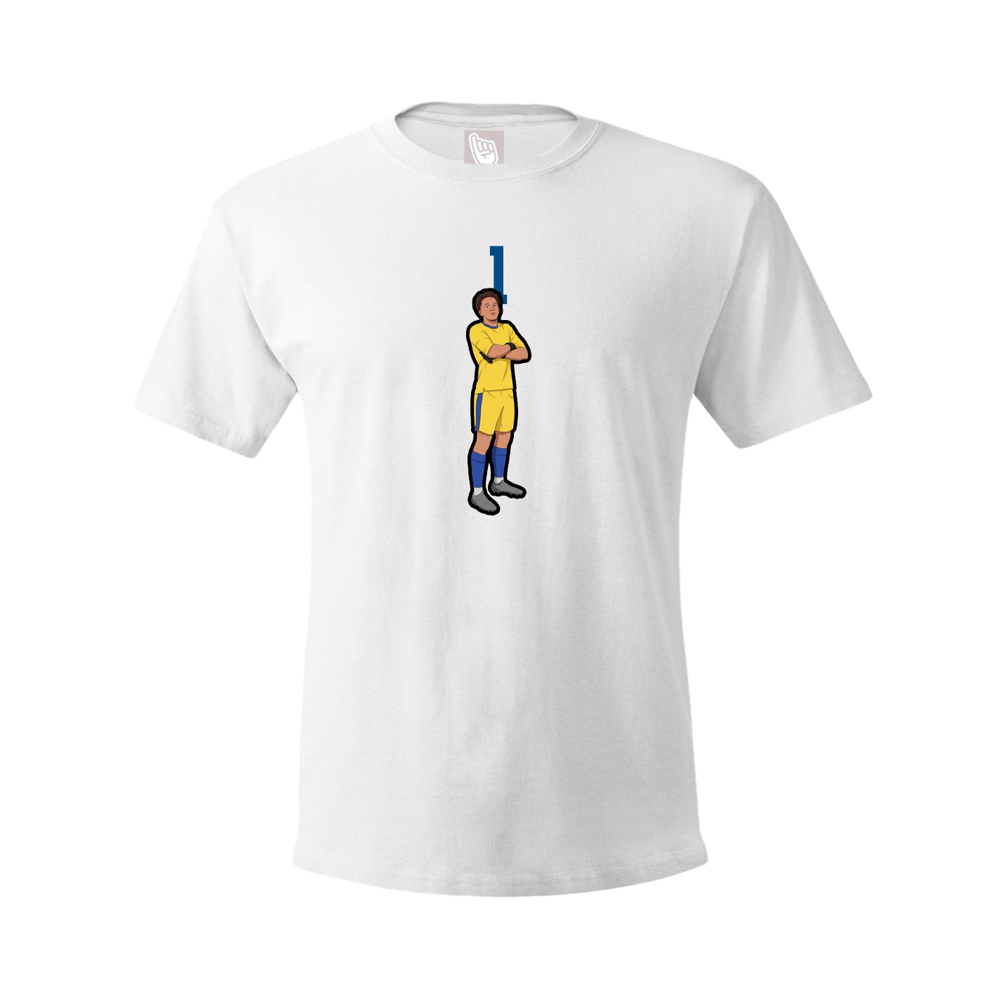 Youth Tee — Number Top in White
