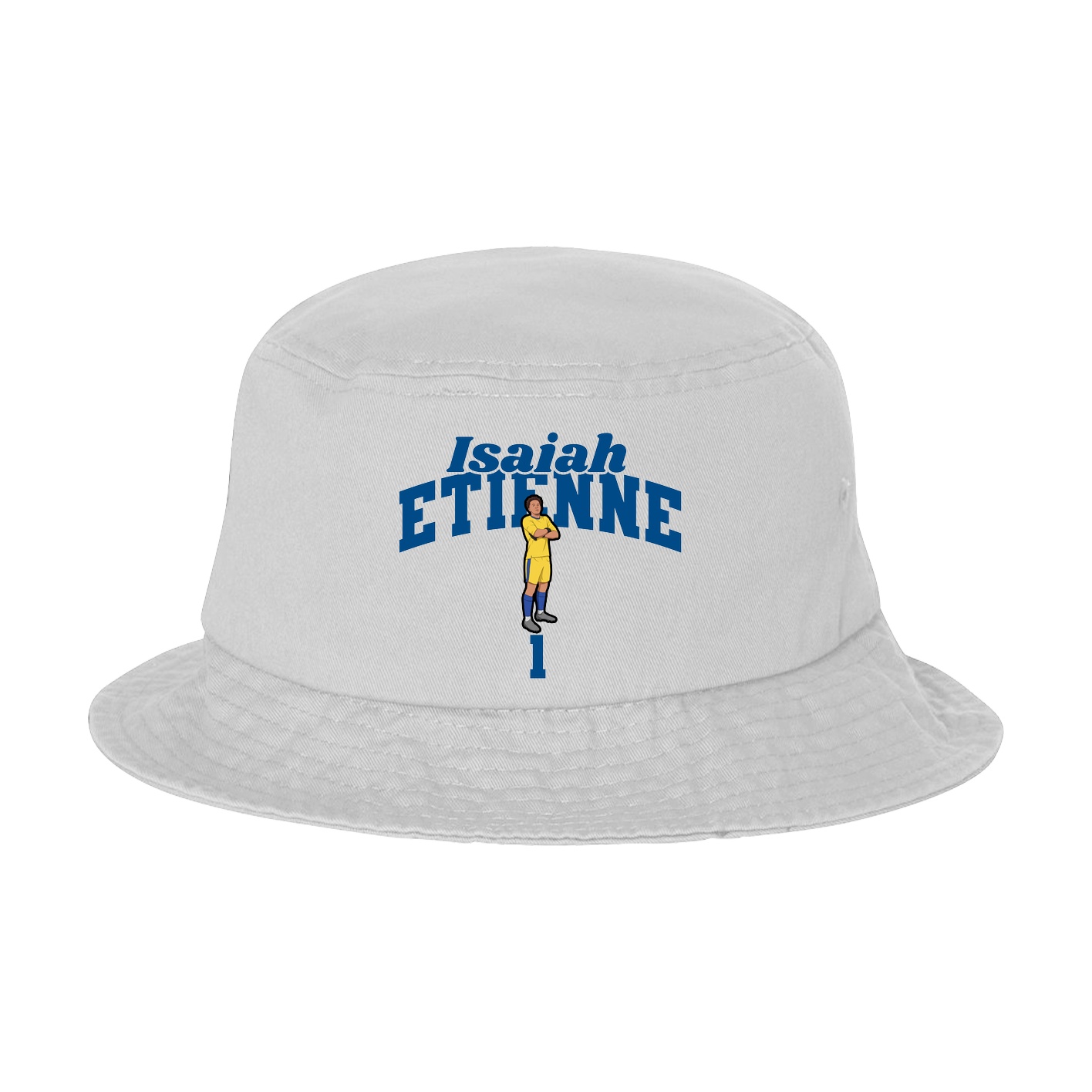 Bucket Cap — Signature Arch in White