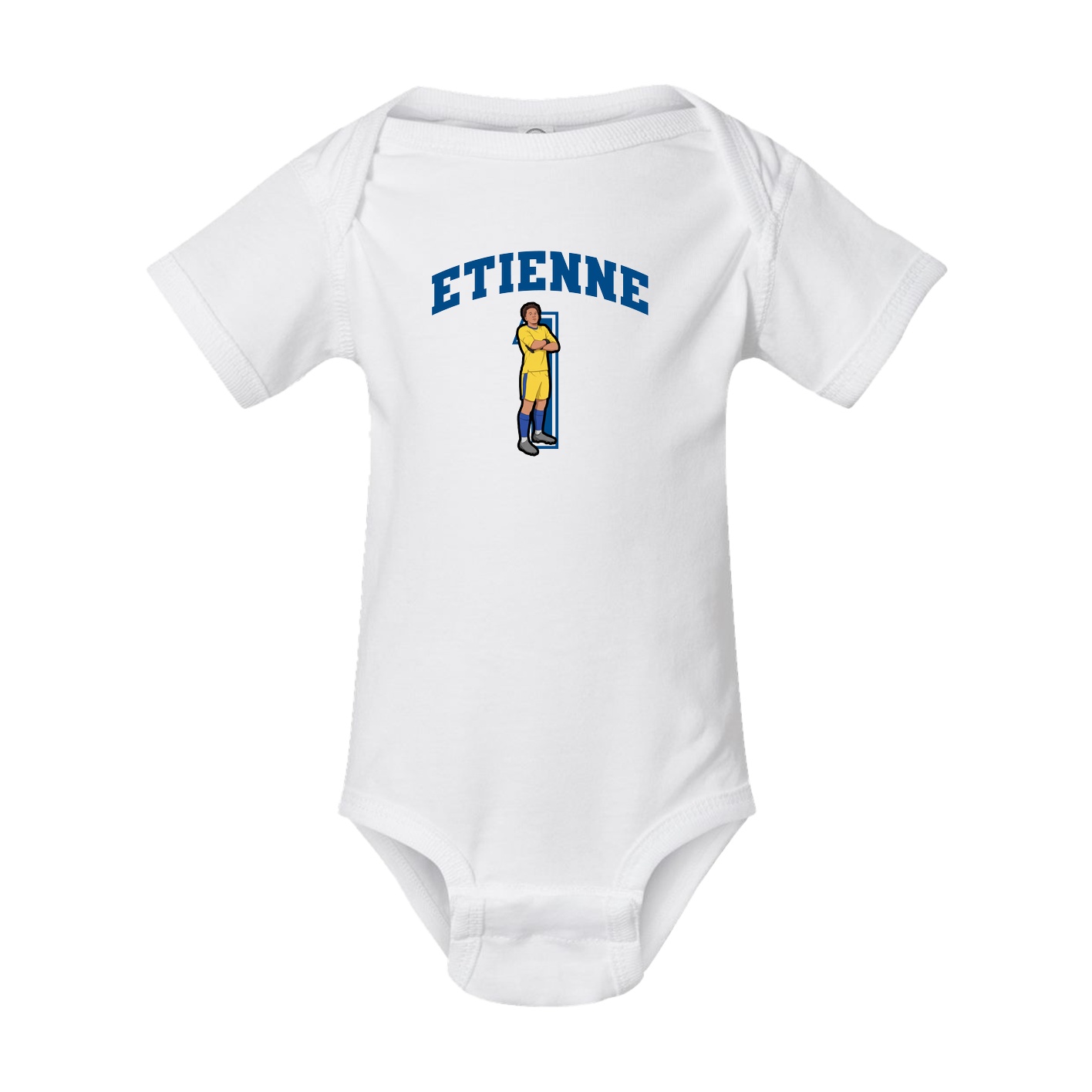 Baby Onesie — Number in White