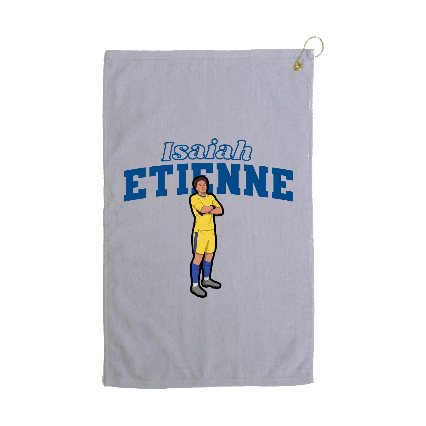Golf Towel — Name Arch in Grey