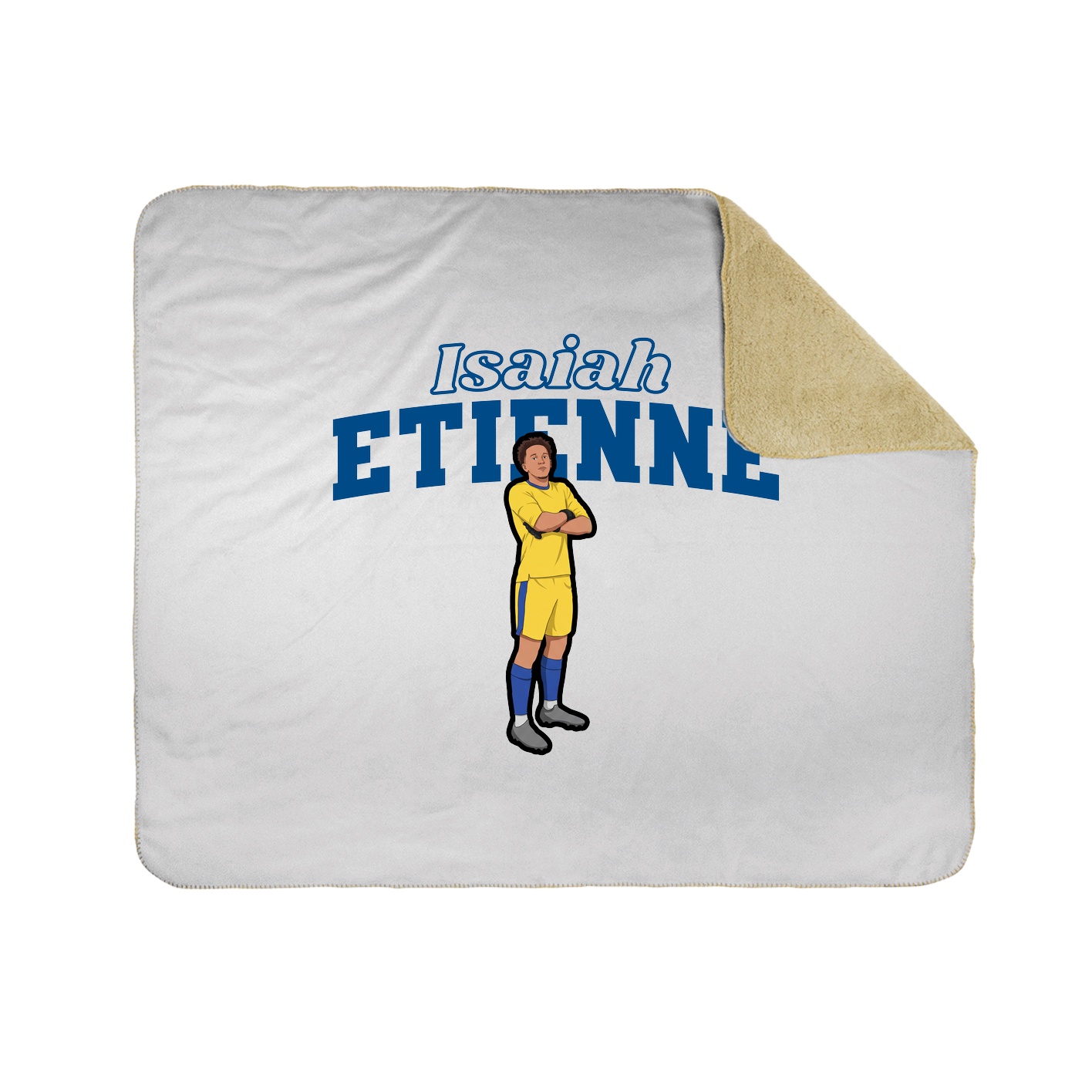 Throw Blanket — Name Arch in White