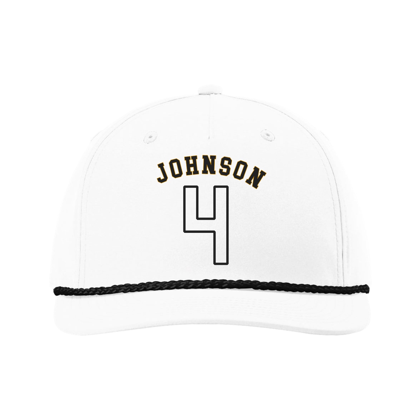 Five-Panel Classic Rope Cap — Shirsey Arch in White