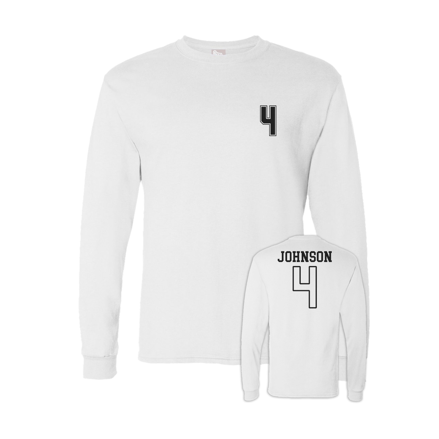Long Sleeve Tee — Chest Back in White