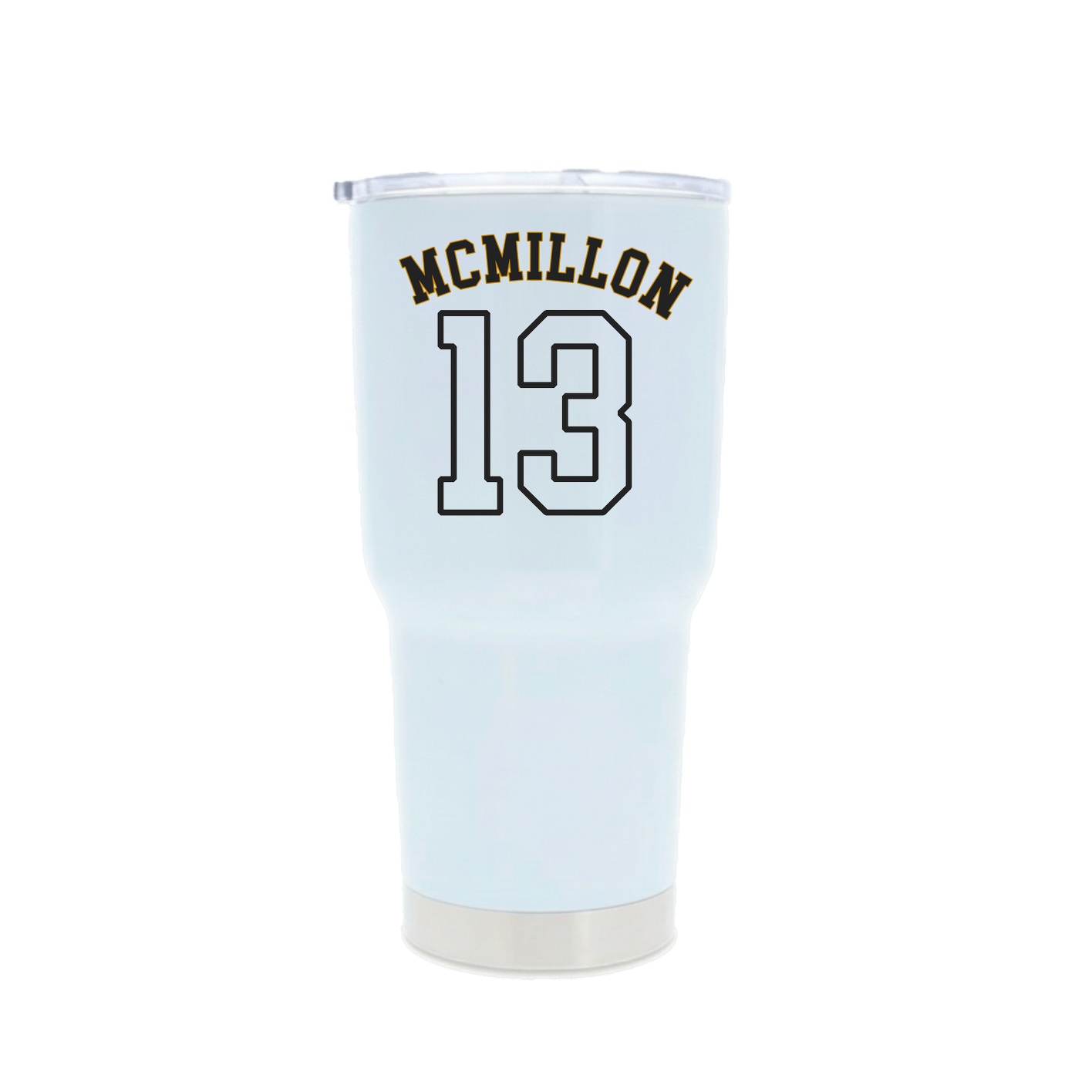 30oz Stainless Steel Tumbler — Shirsey Arch in White