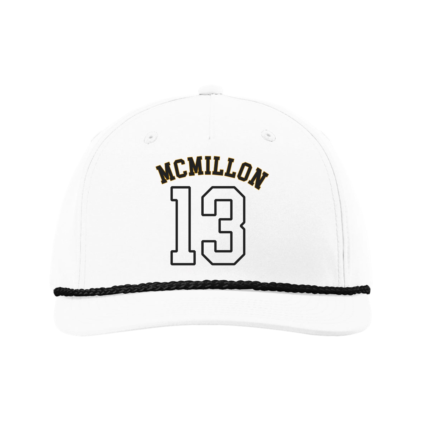 Five-Panel Classic Rope Cap — Shirsey Arch in White
