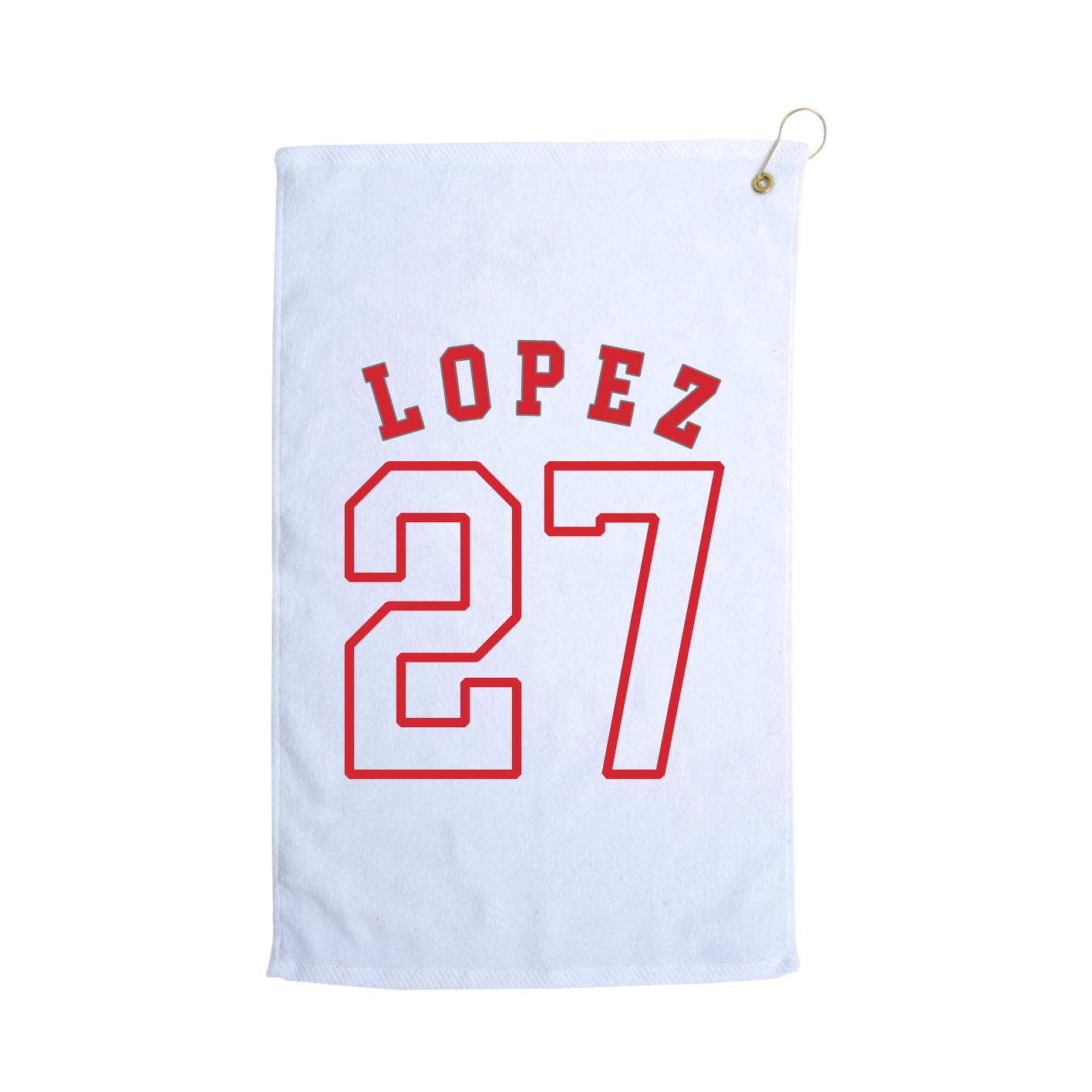 Golf Towel — Shirsey Arch in White