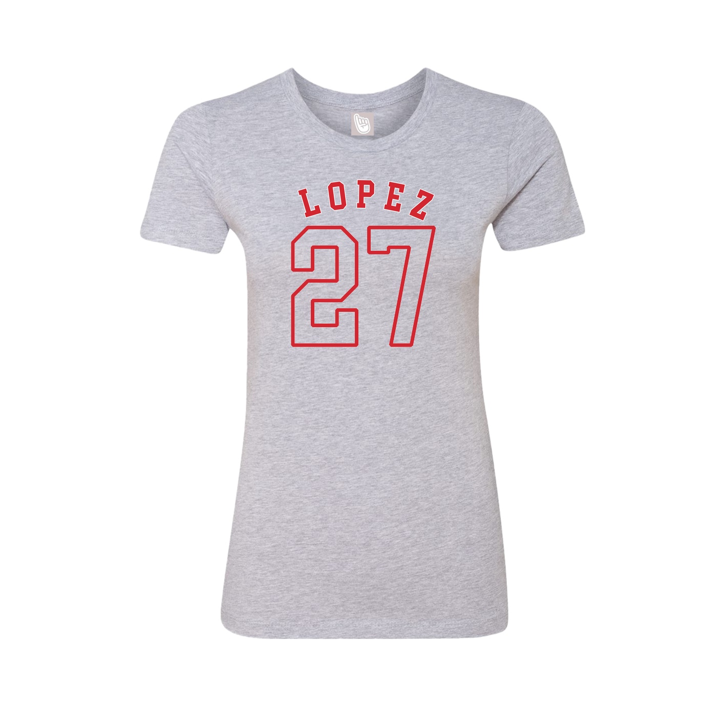 Fitted Women's Tee — Shirsey Arch in Grey