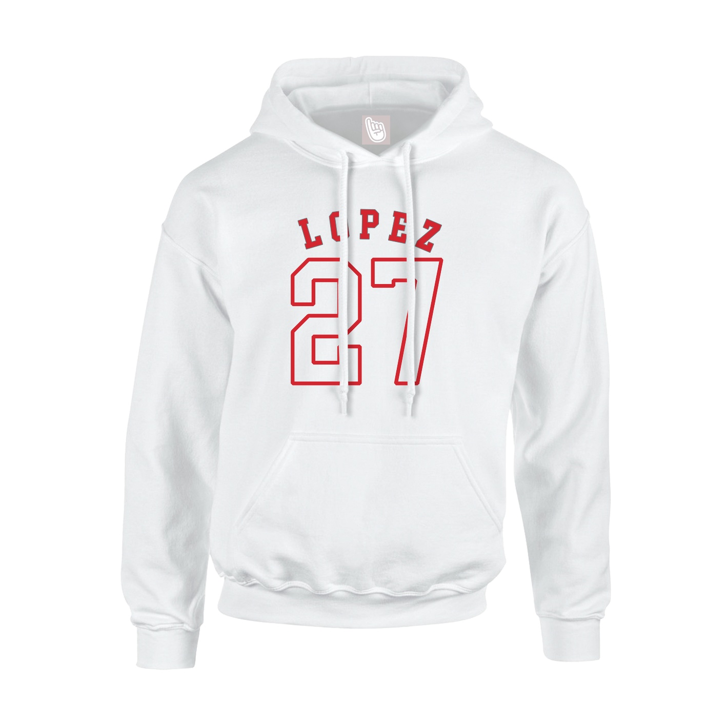 Youth Hoodie — Shirsey Arch in White
