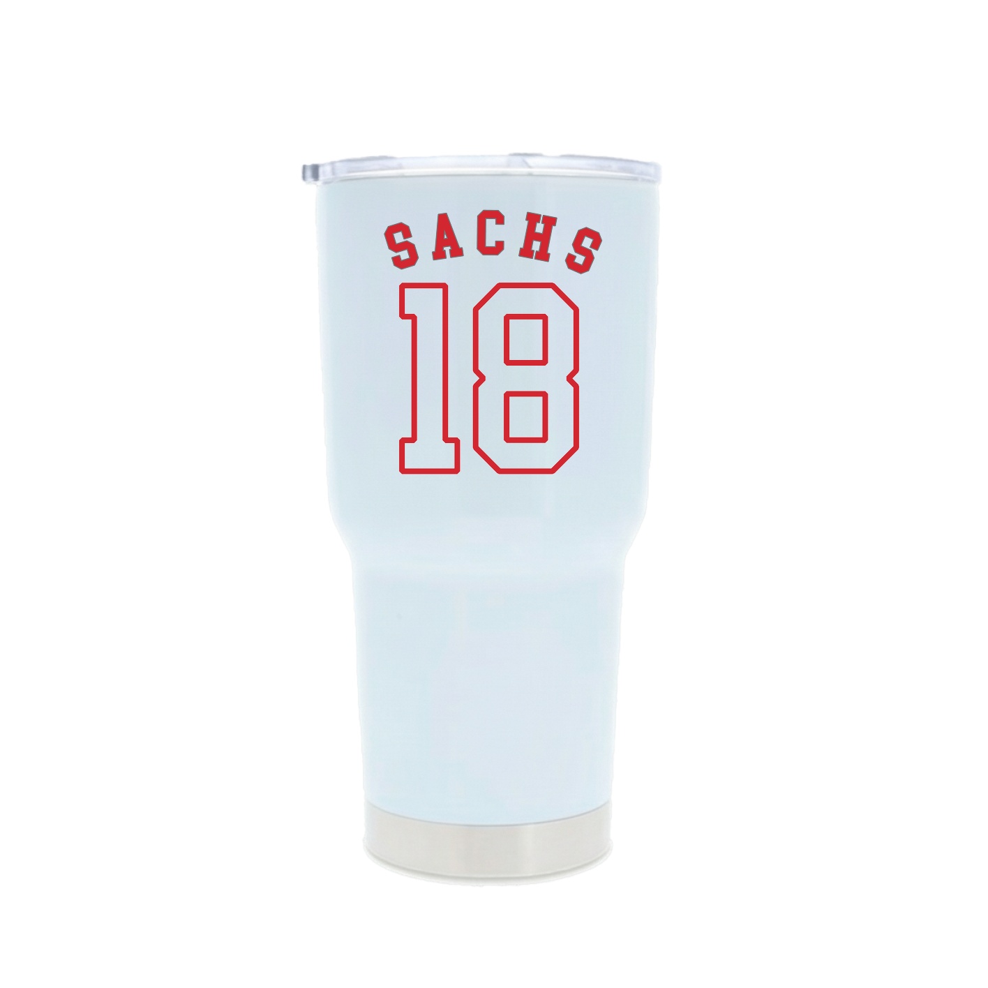30oz Stainless Steel Tumbler — Shirsey Arch in White
