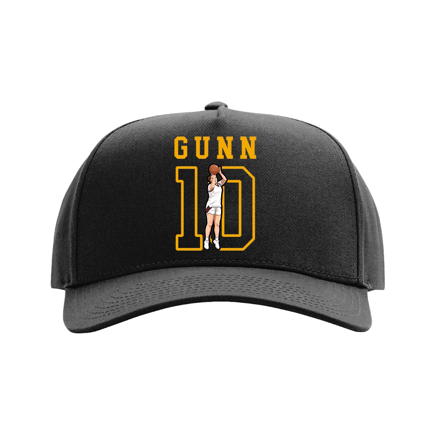 Full Fabric Five-Panel Champ Cap — Shirsey in Black