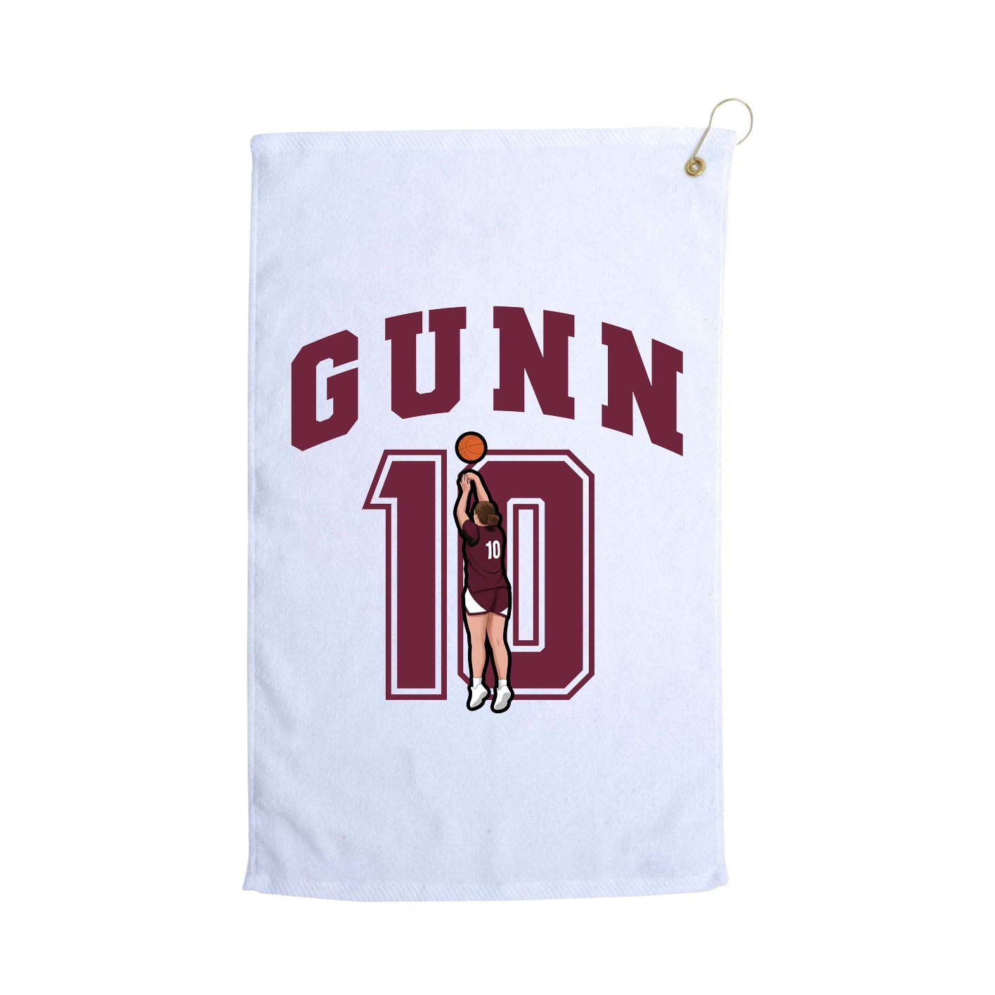 Golf Towel — Number in White