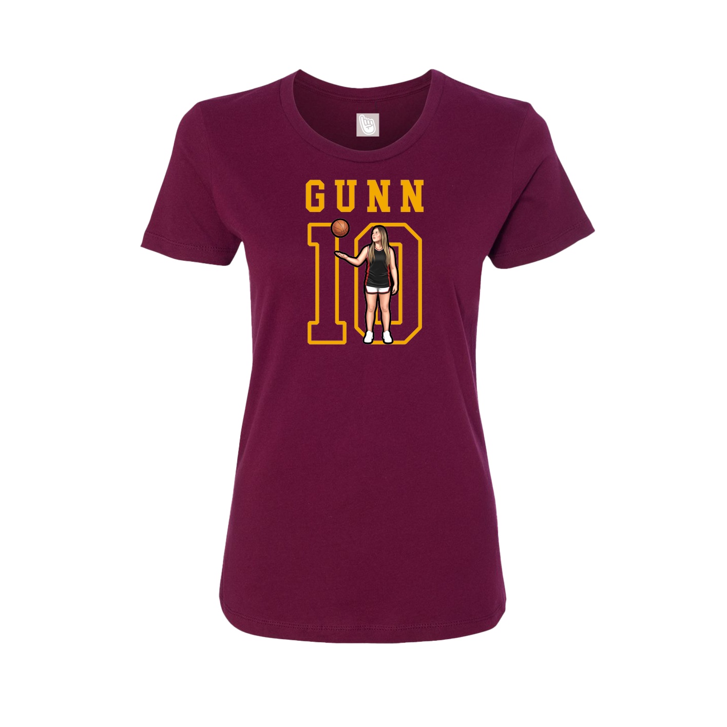 Fitted Women's Tee — Shirsey in Maroon