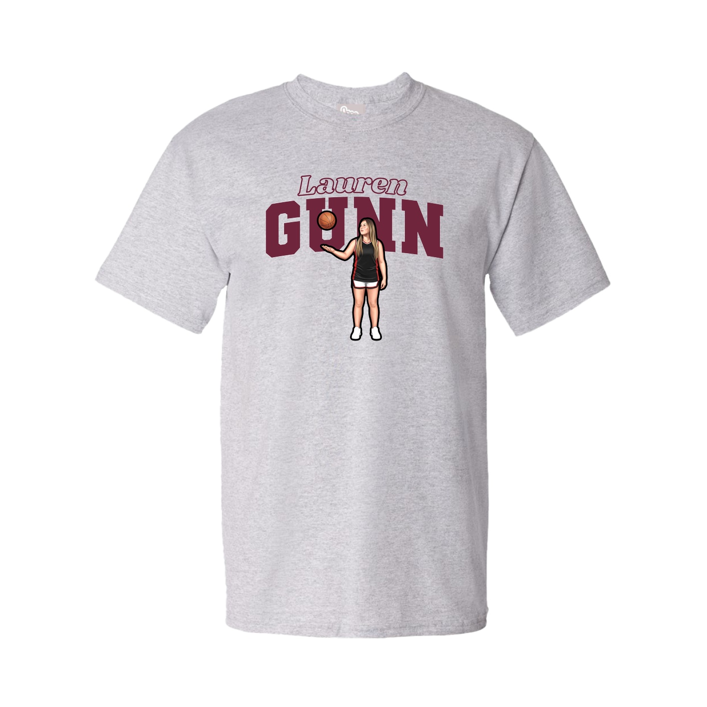 Youth Tee — Name Arch in Grey