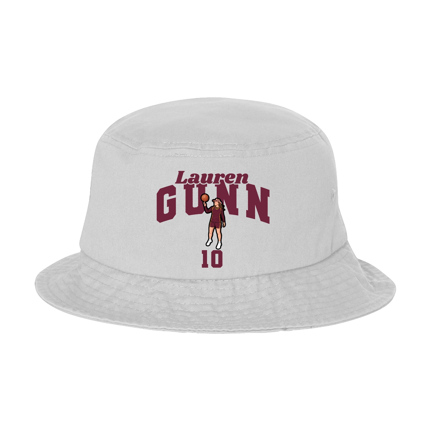 Bucket Cap — Signature Arch in White