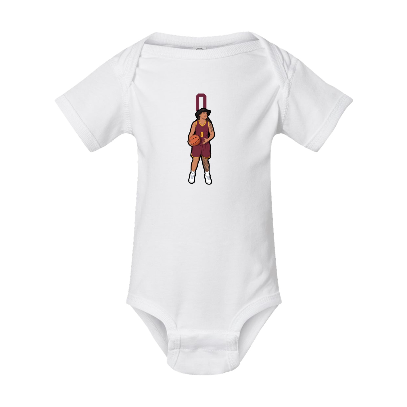 Baby Onesie — Number Top in White