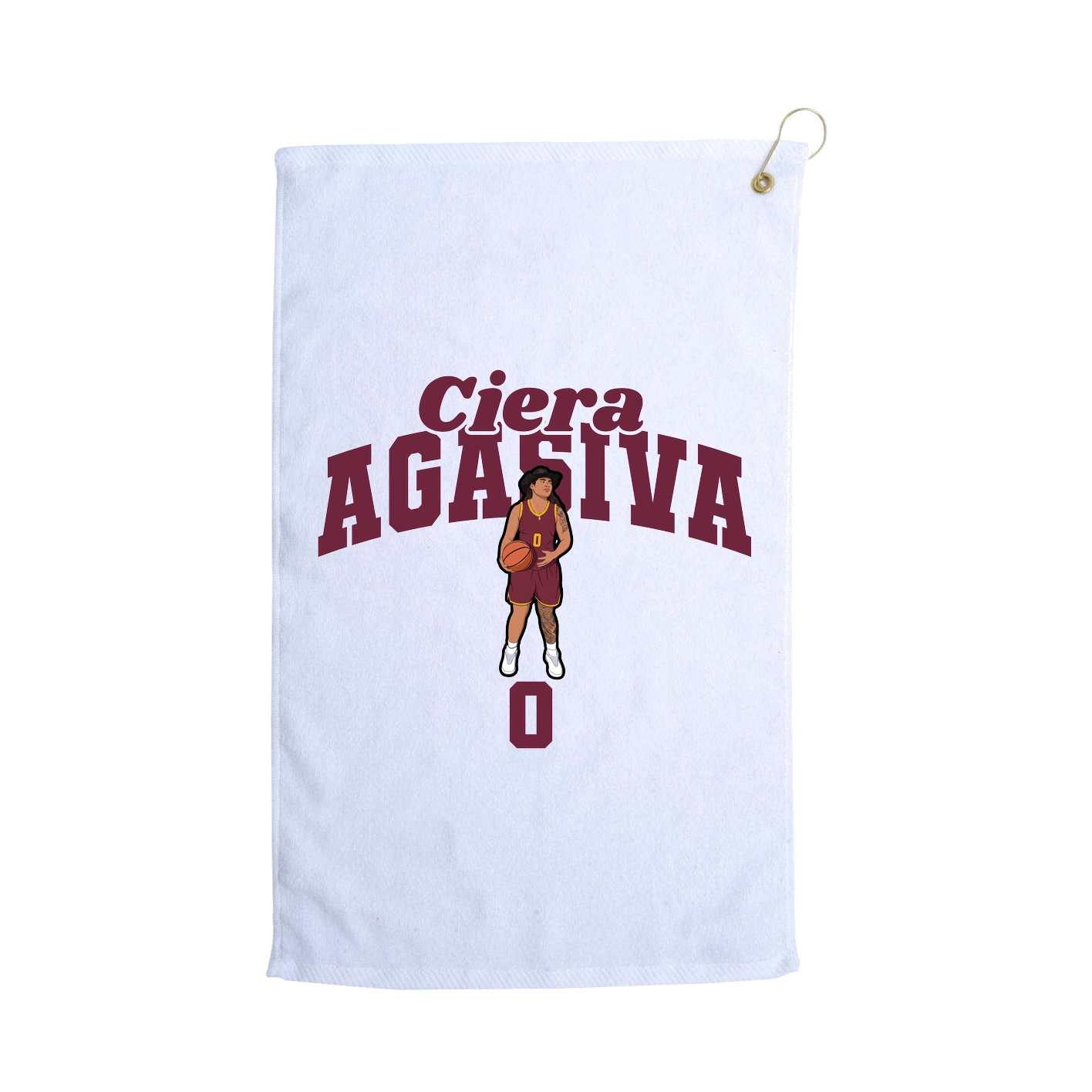 Golf Towel — Signature Arch in White