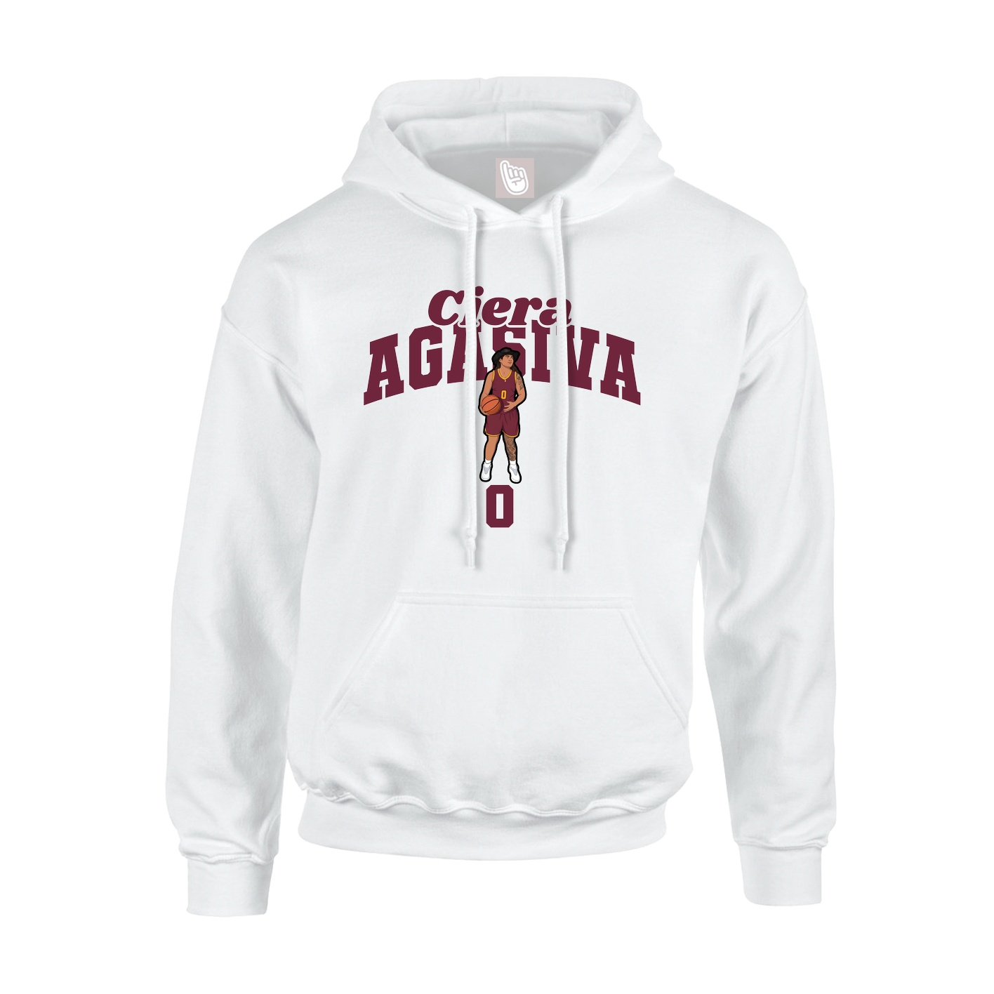 Hoodie — Signature Arch in White