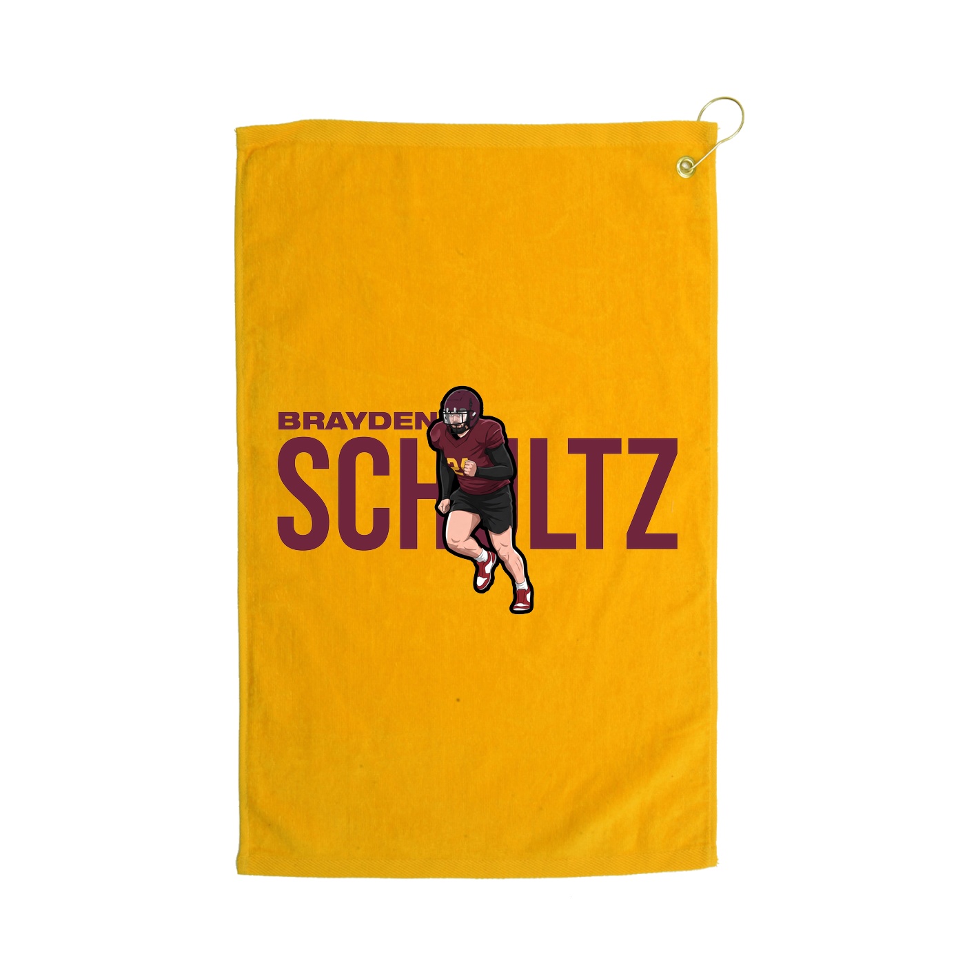Golf Towel — Player Name in Gold