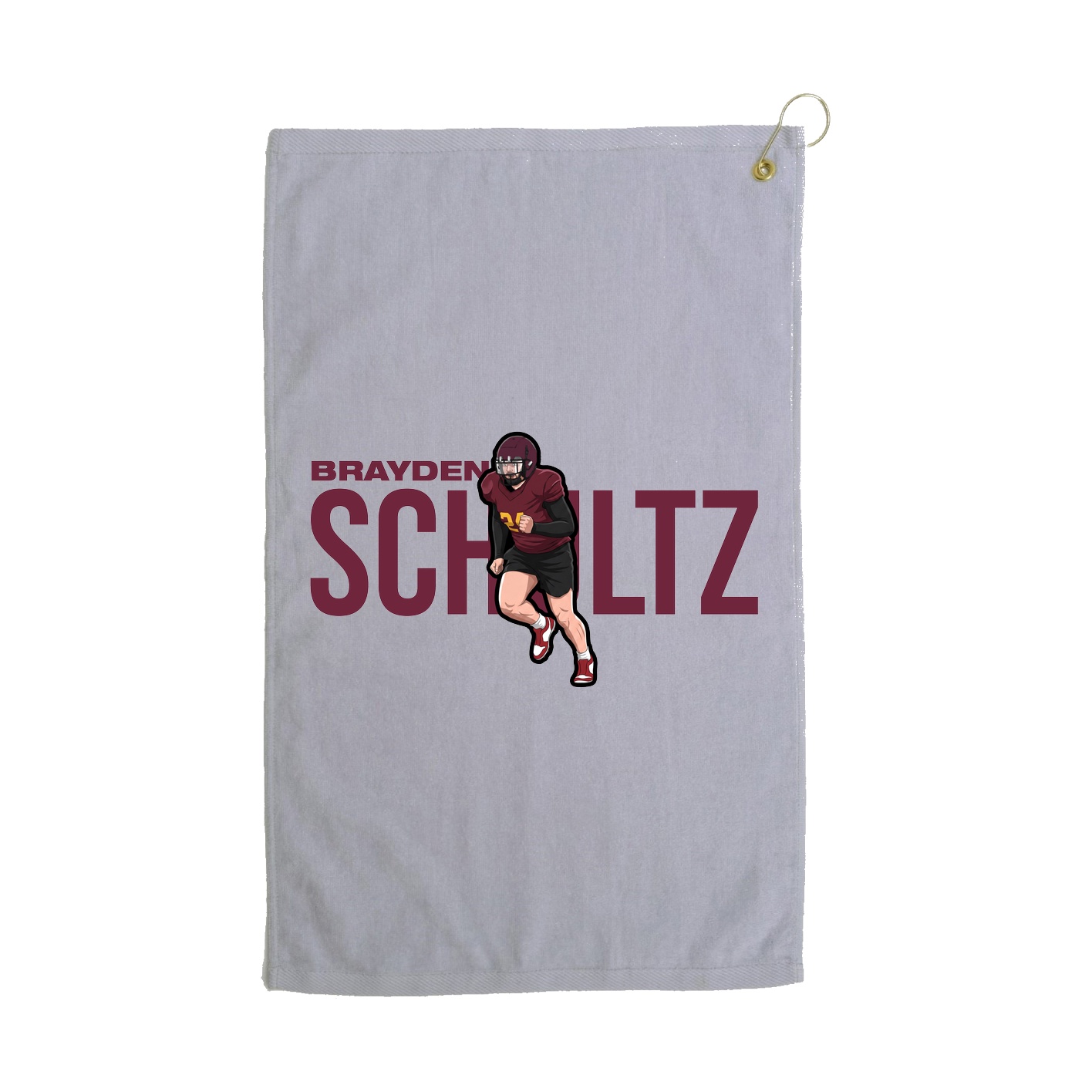 Golf Towel — Player Name in Grey