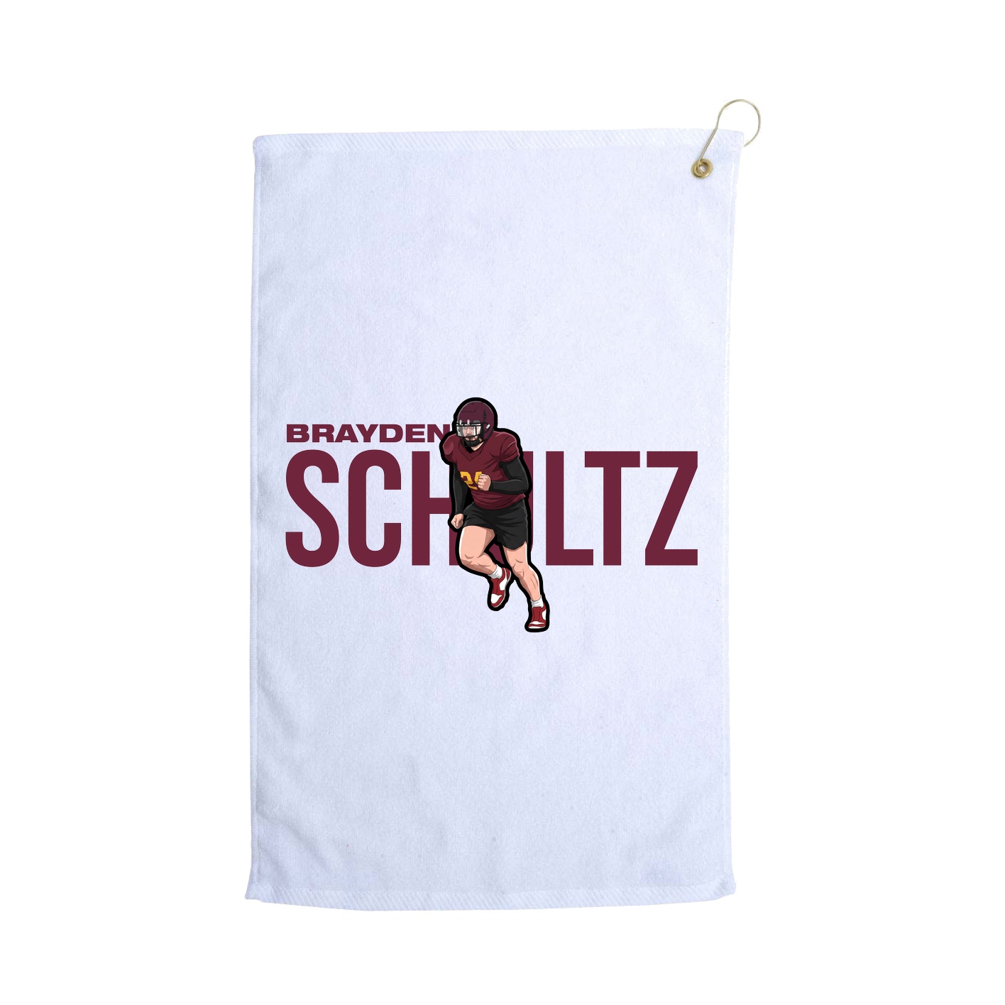 Golf Towel — Player Name in White