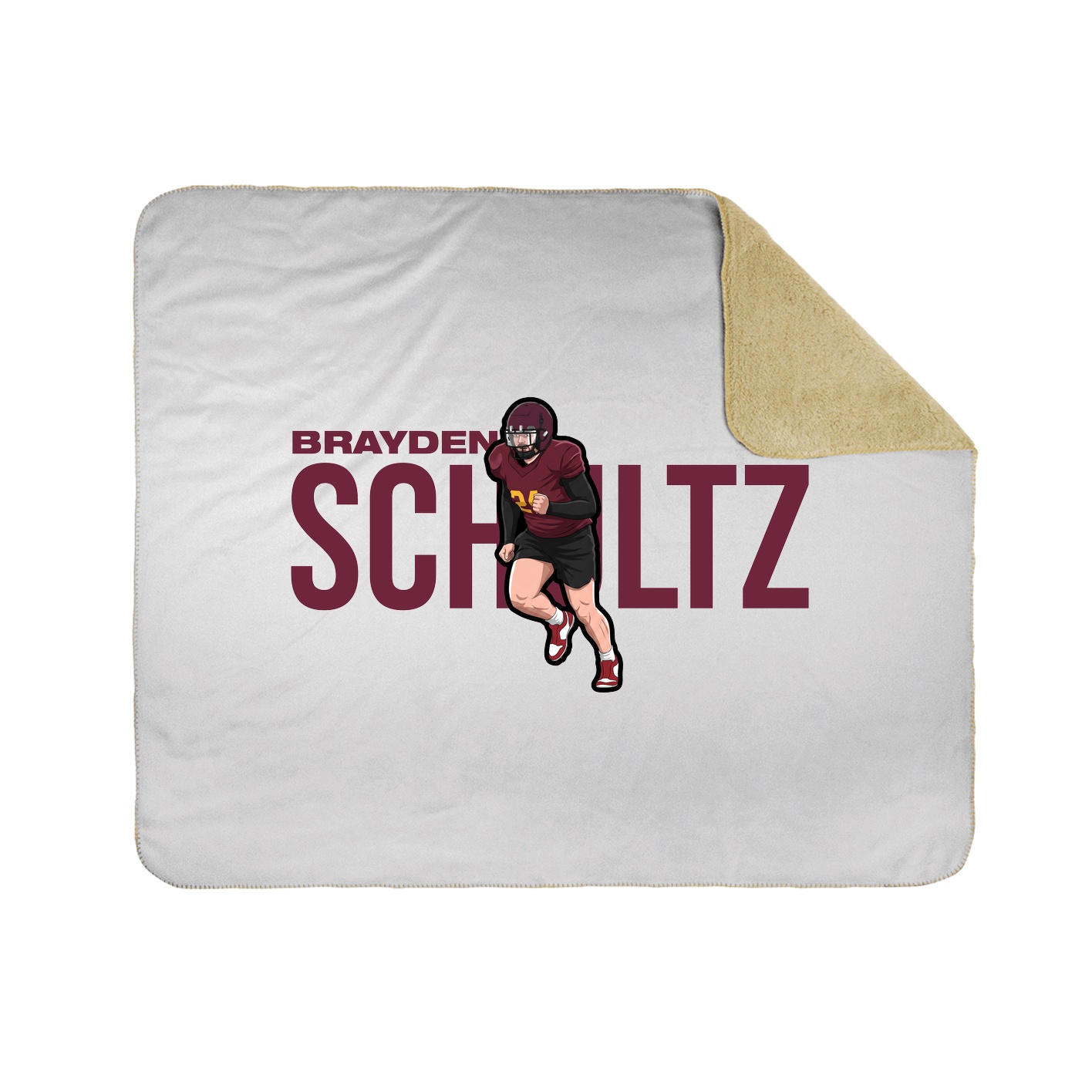 Throw Blanket — Player Name in White