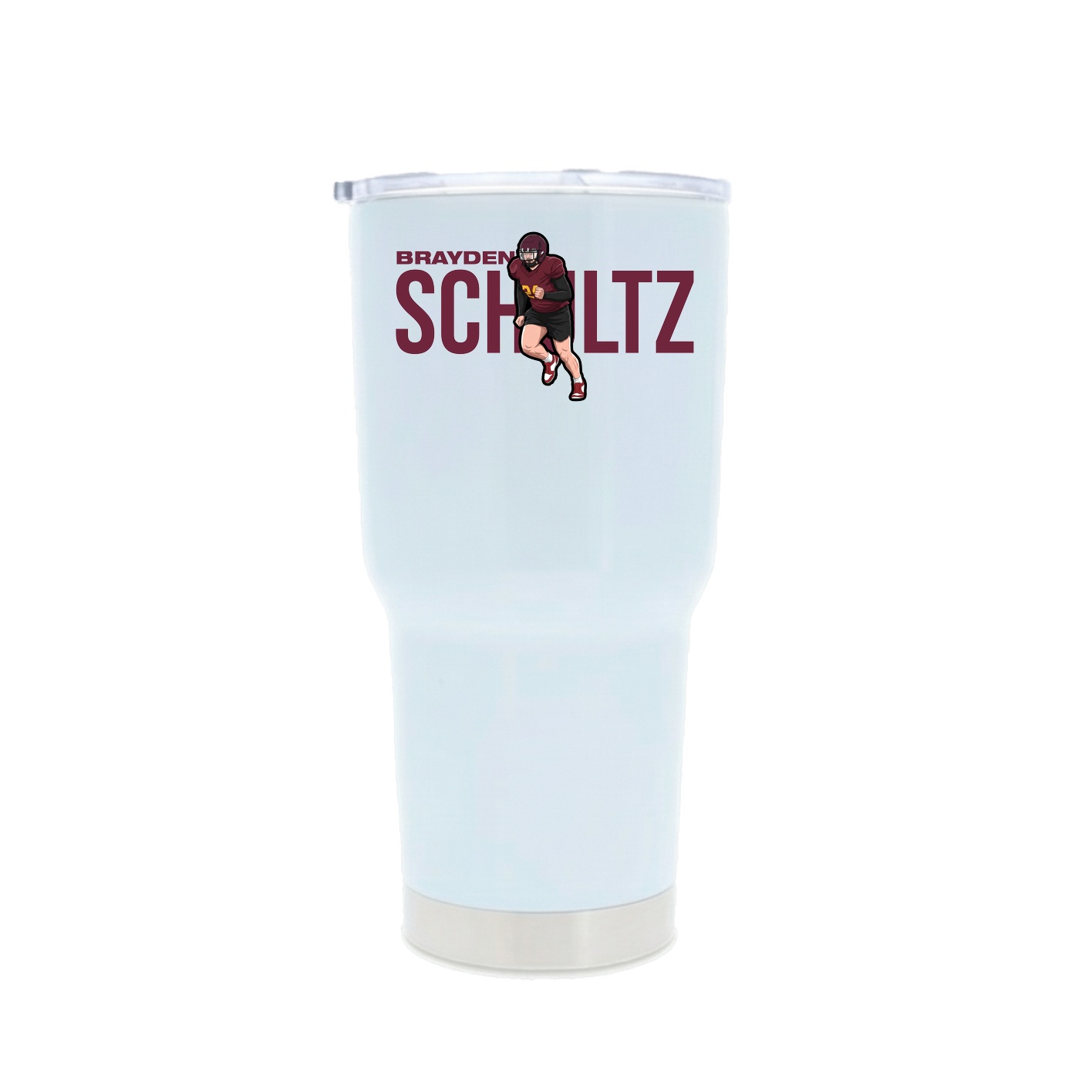 30oz Stainless Steel Tumbler — Player Name in White