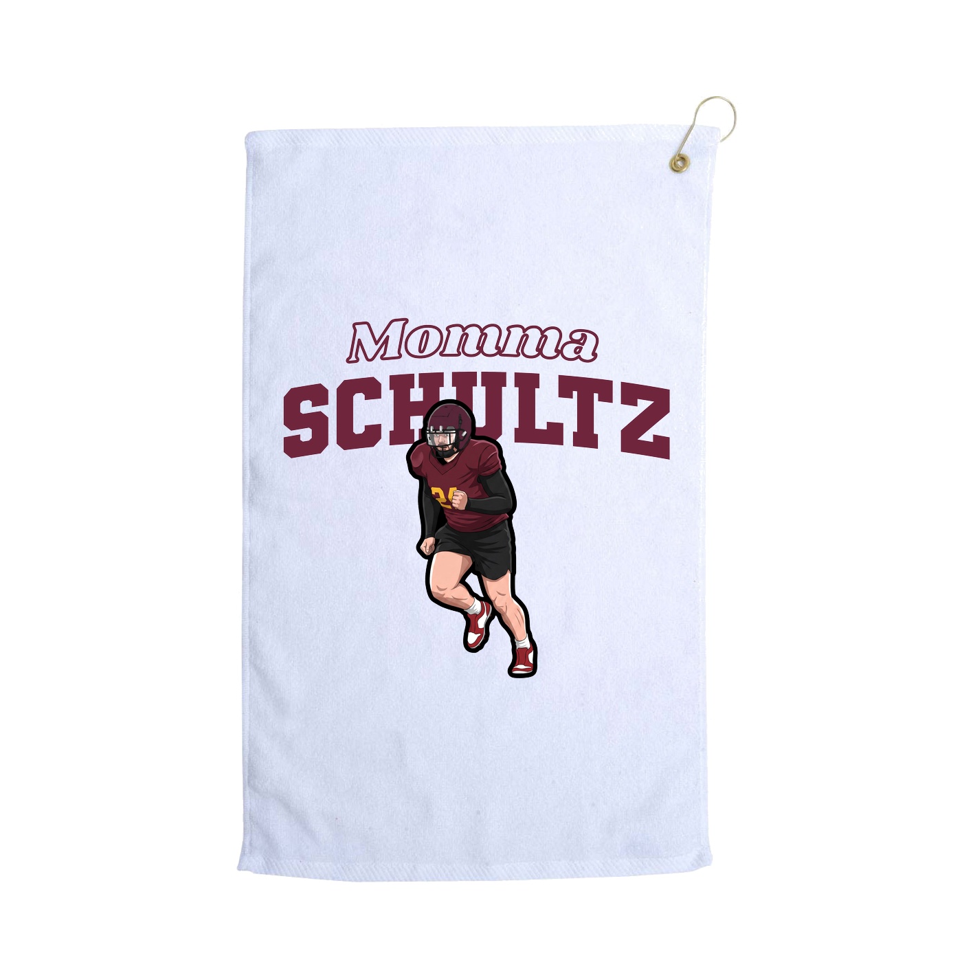 Golf Towel — Mothers Day Block in White