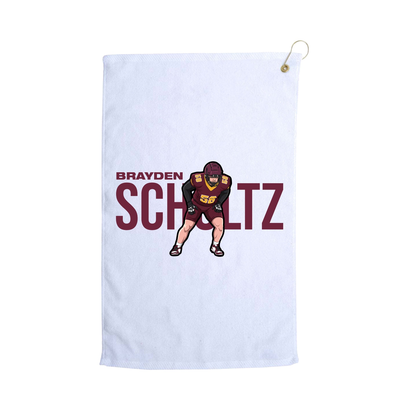 Golf Towel — Player Name in White