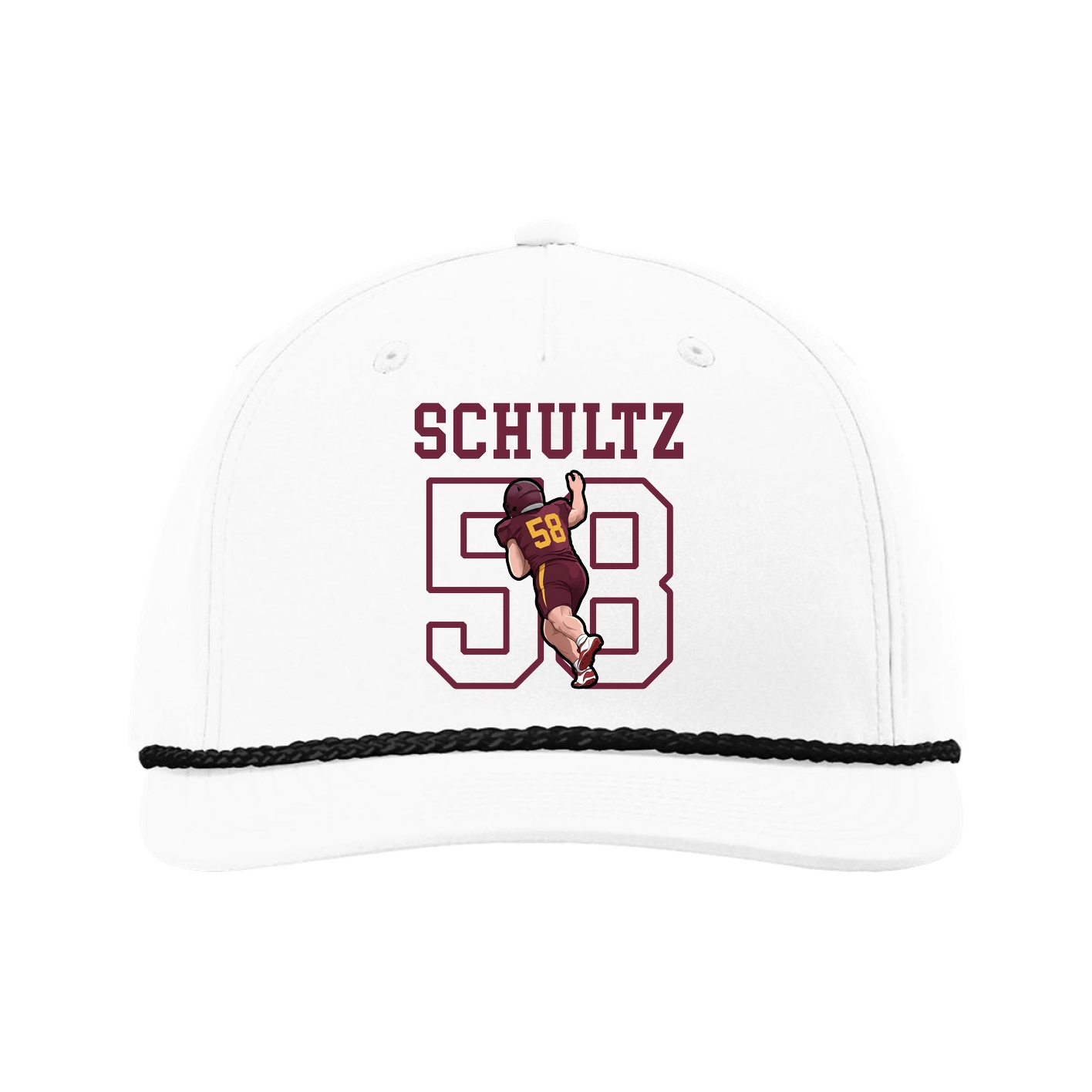 Five-Panel Classic Rope Cap — Shirsey in White