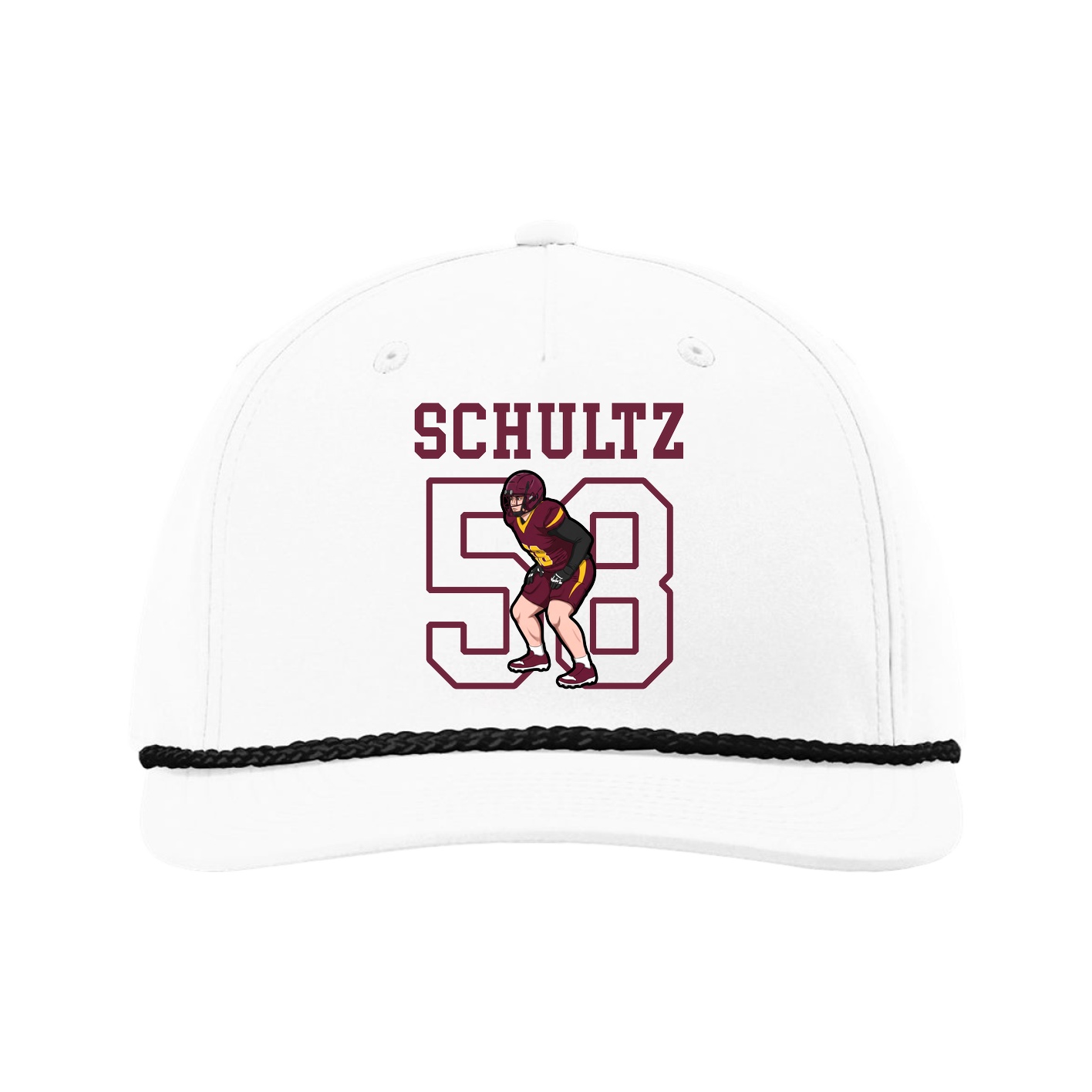 Five-Panel Classic Rope Cap — Shirsey in White